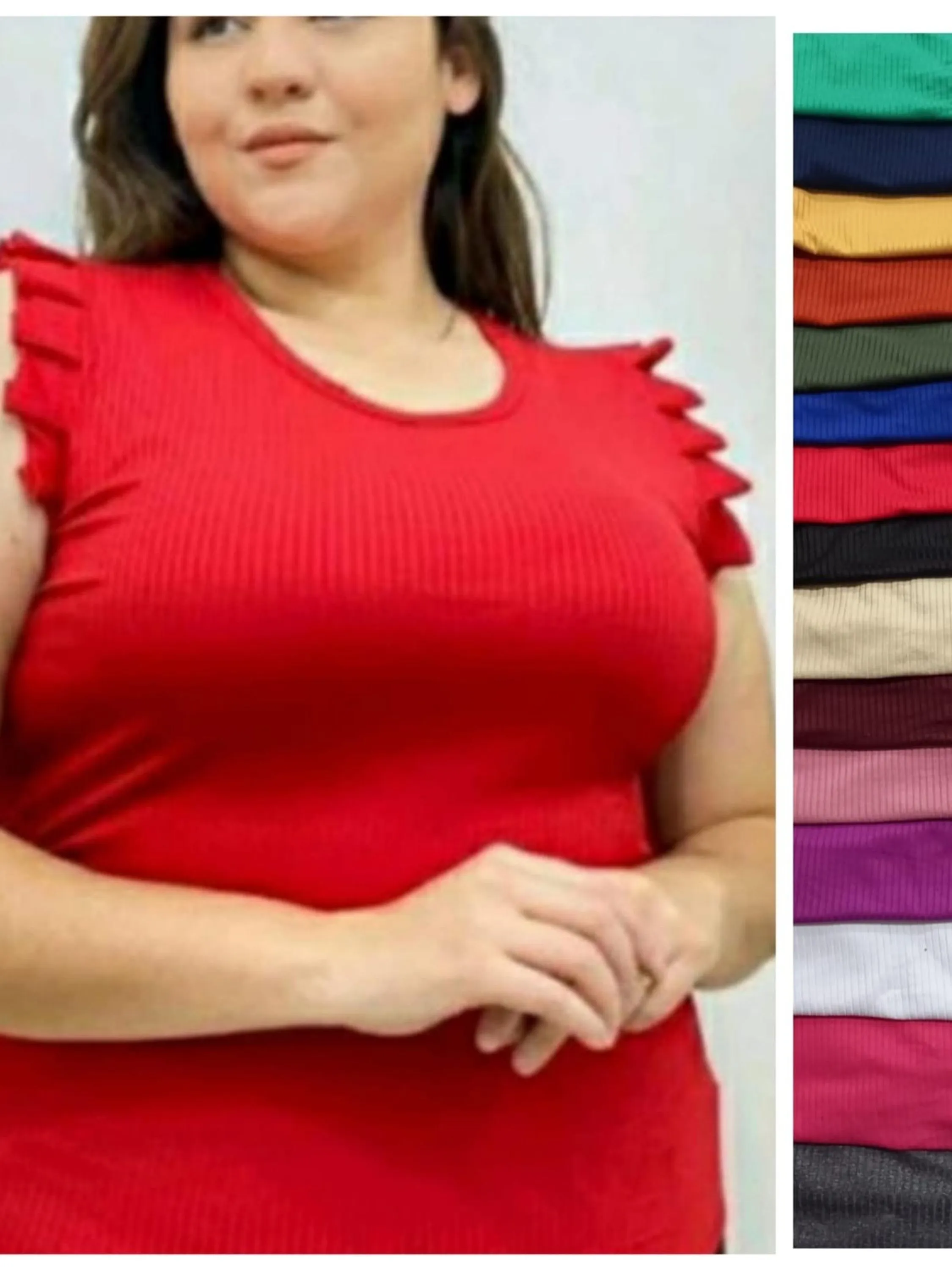 Blusa básica Plus Size Babadinho - Naluna Modas