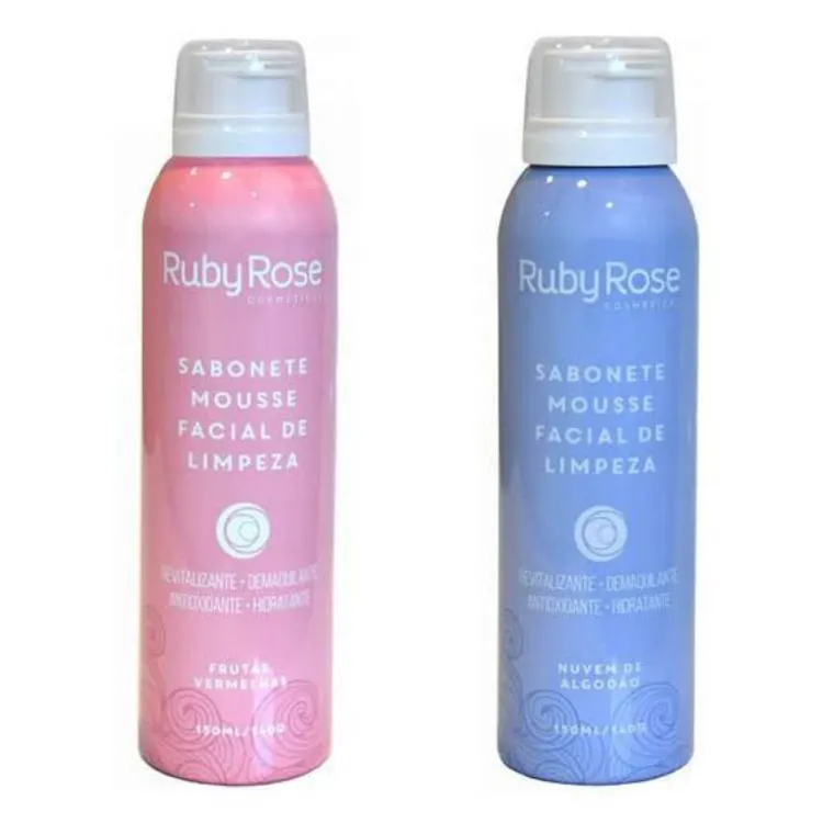 Sabonete facial mousse Ruby Rose - Naluna Makeup