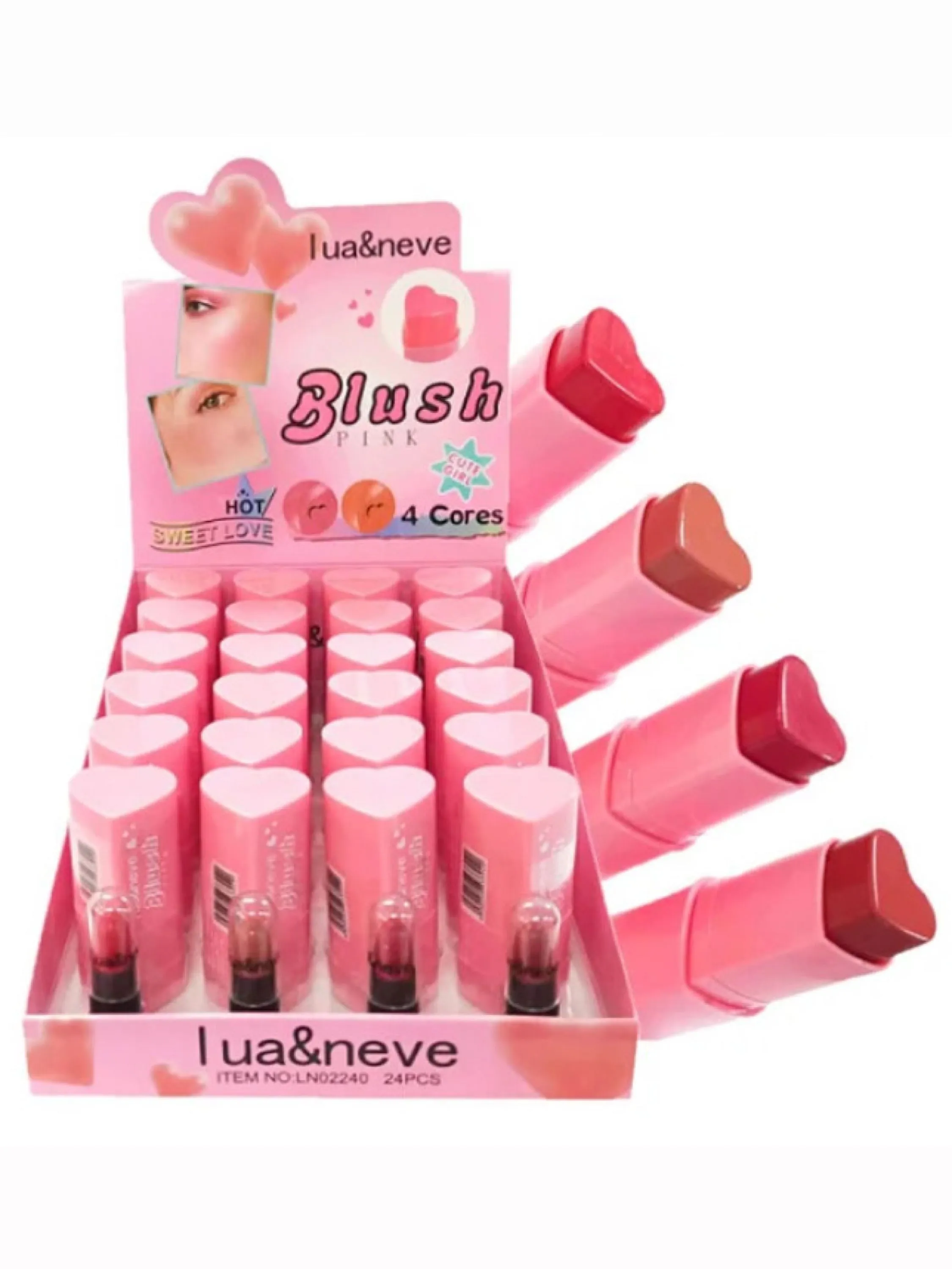 Box c/24 Blush cremoso Lua e Neve - Naluna Makeup