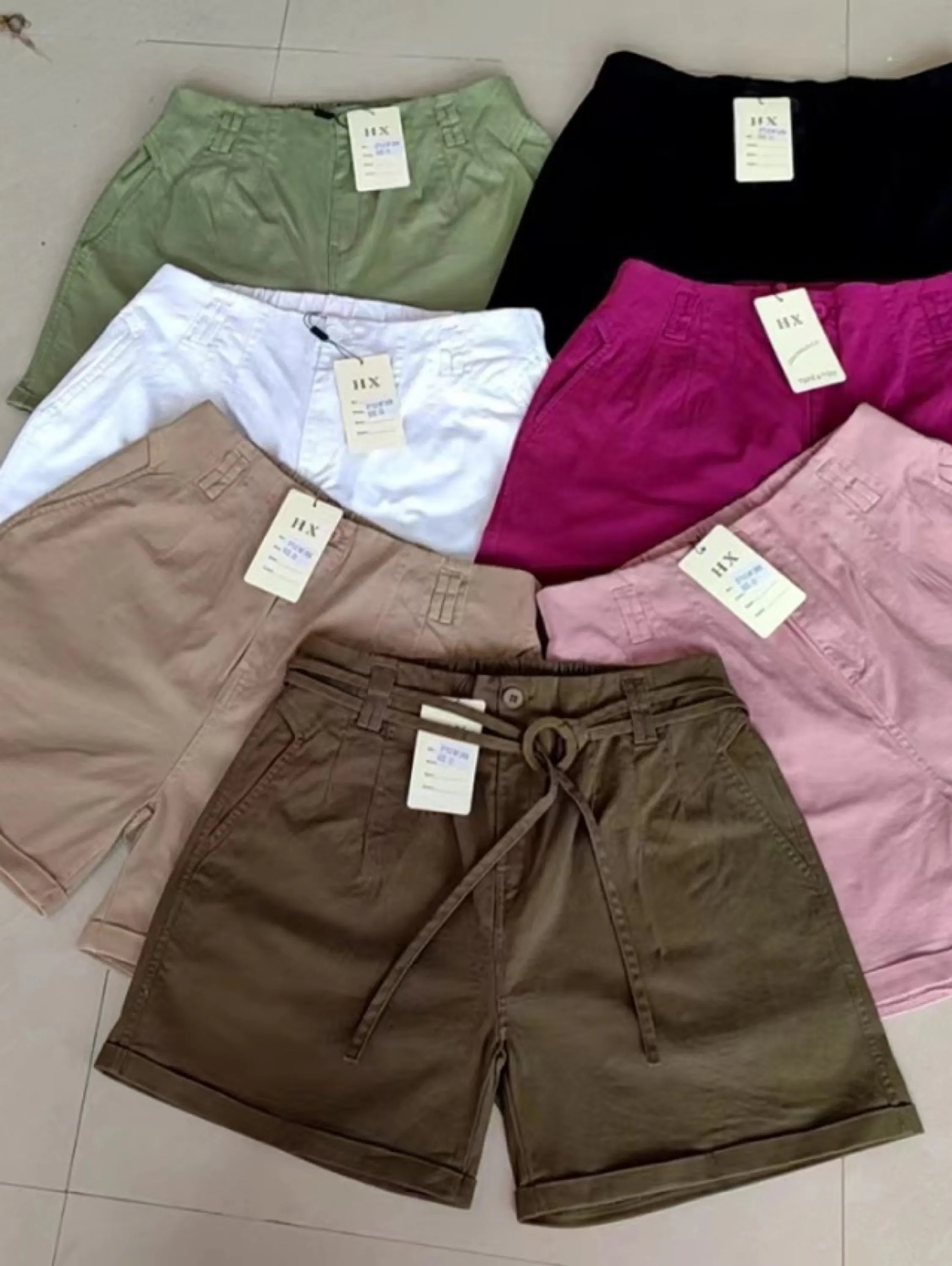 short de sarja com conto plus size importado