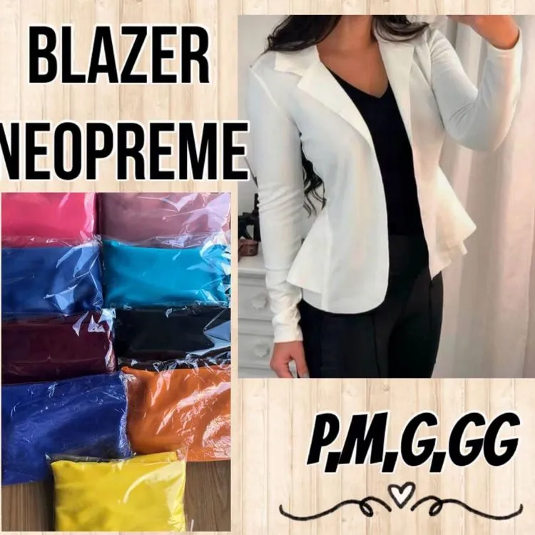 Blazer neopreme curto