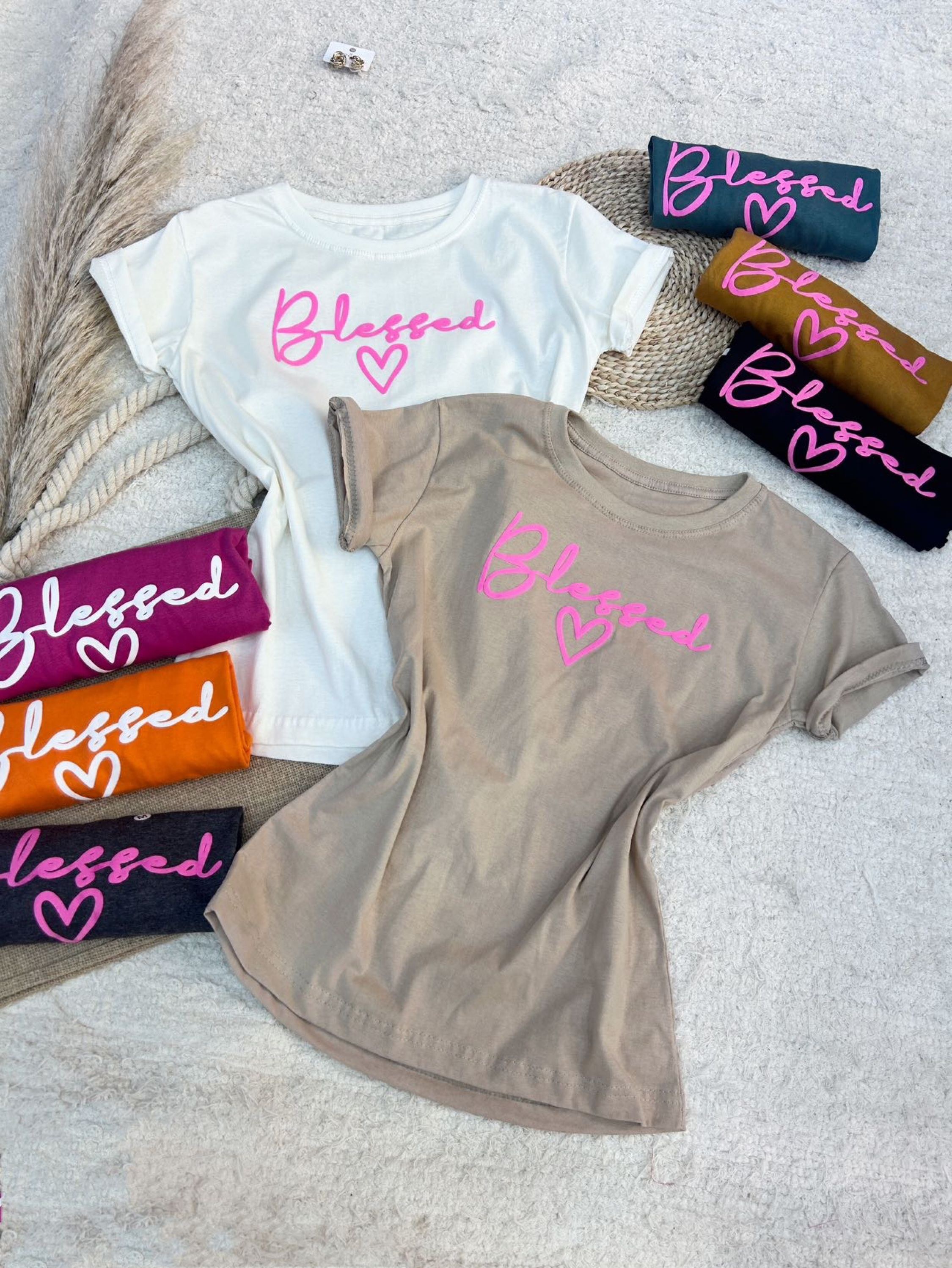 camiseta com algodão de blessed