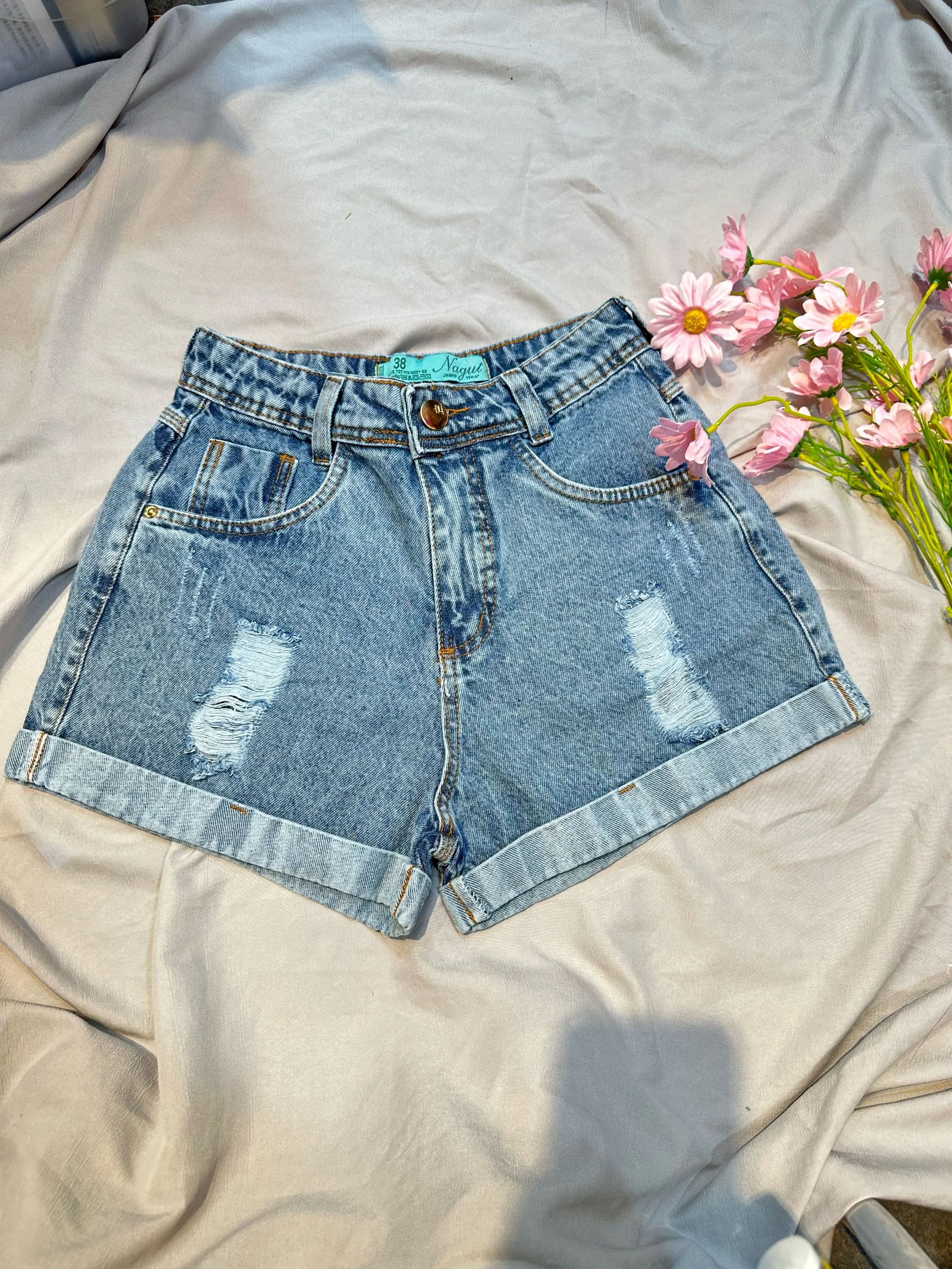 3001 short jeans feminina okfinemoda