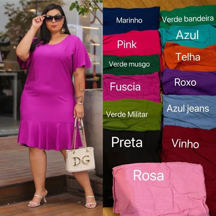 Plus size vestido de duna olinka modas