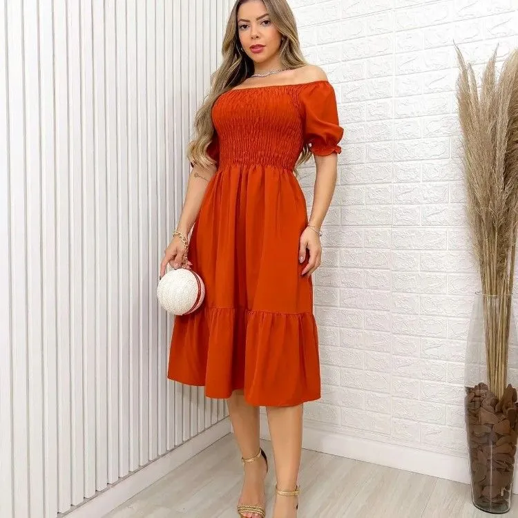 Vestido elastax Midi com forró