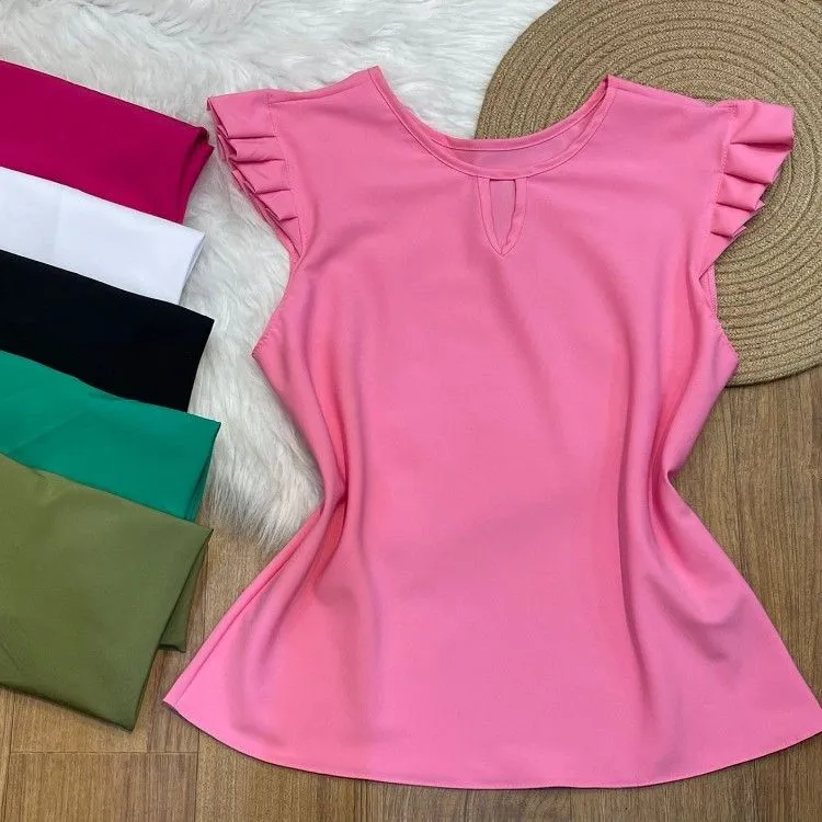 Blusa regata linda moda feminina