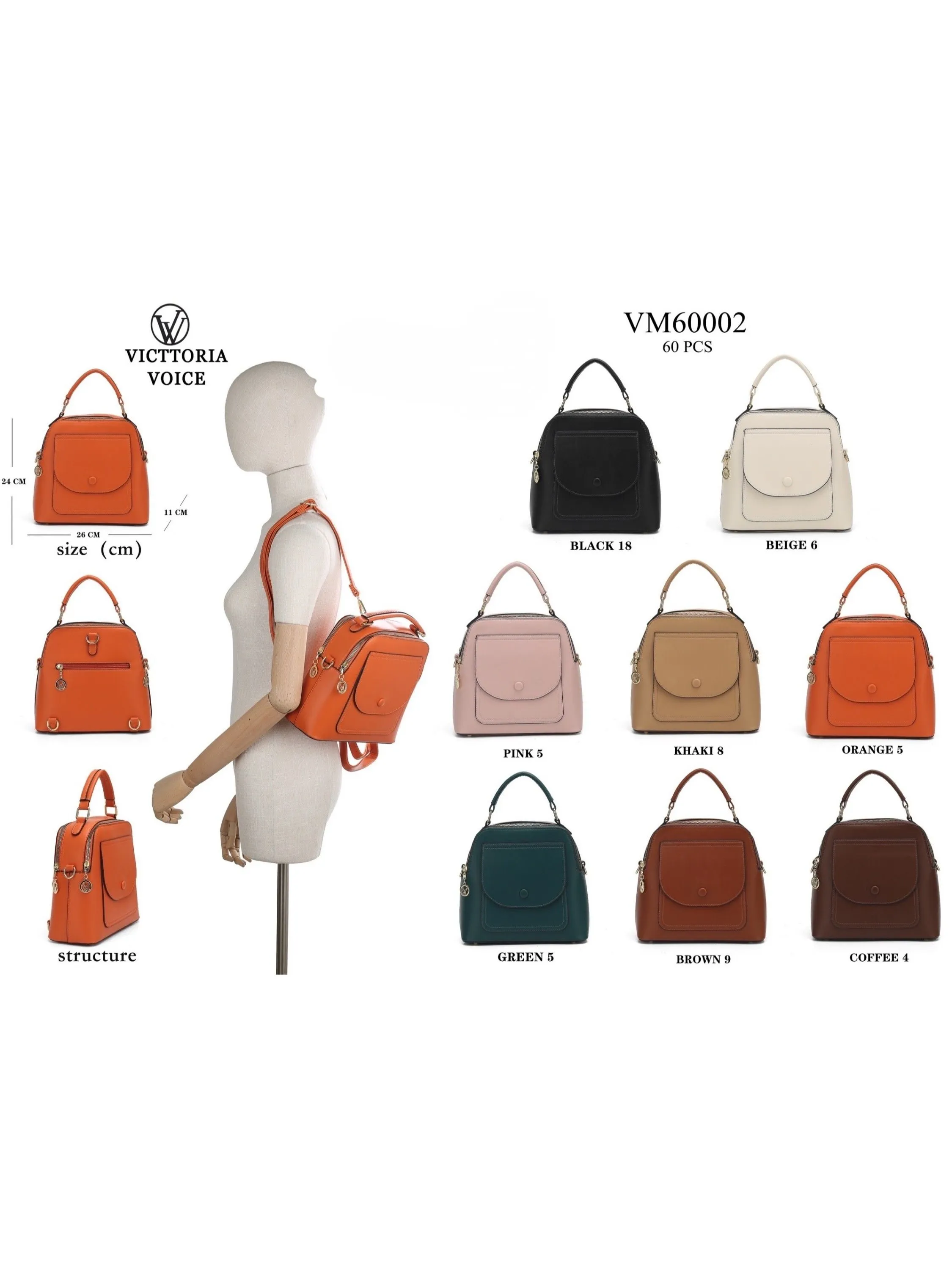 Bolsa Transversal vira mochila pequena Feminina Oscar Bolsas Modas