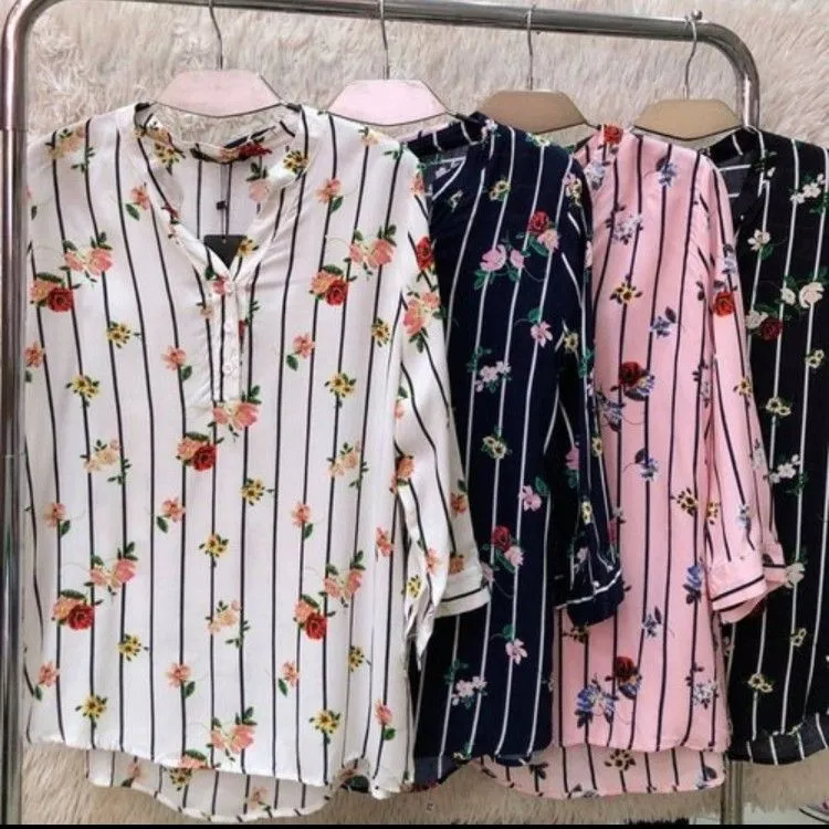 camisa bata estampado viscose moda feminima