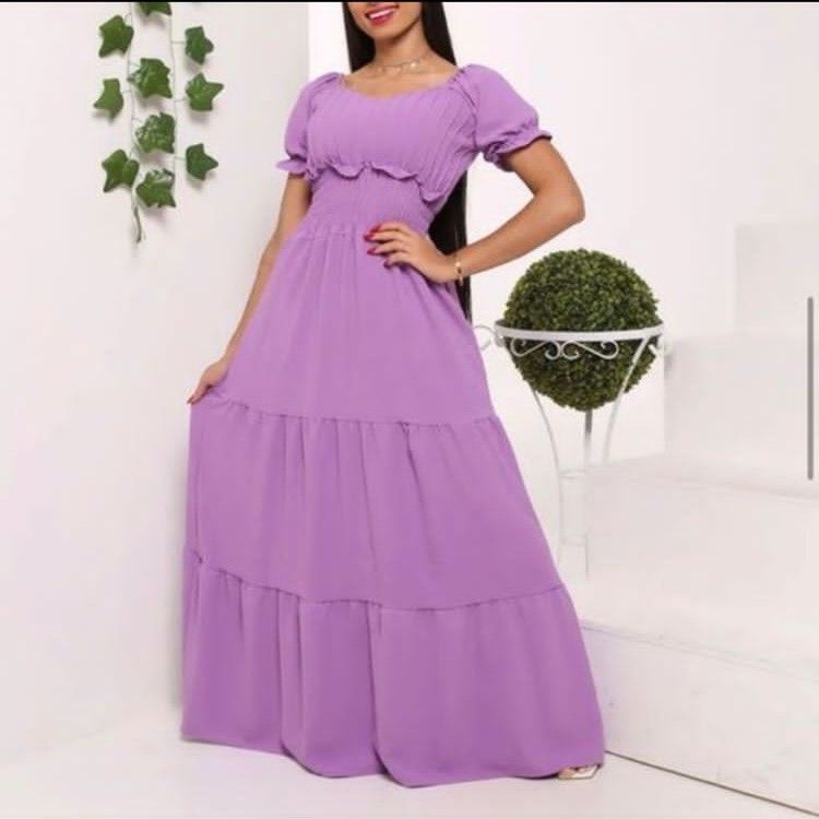 Vestido longo de duna moda feminina