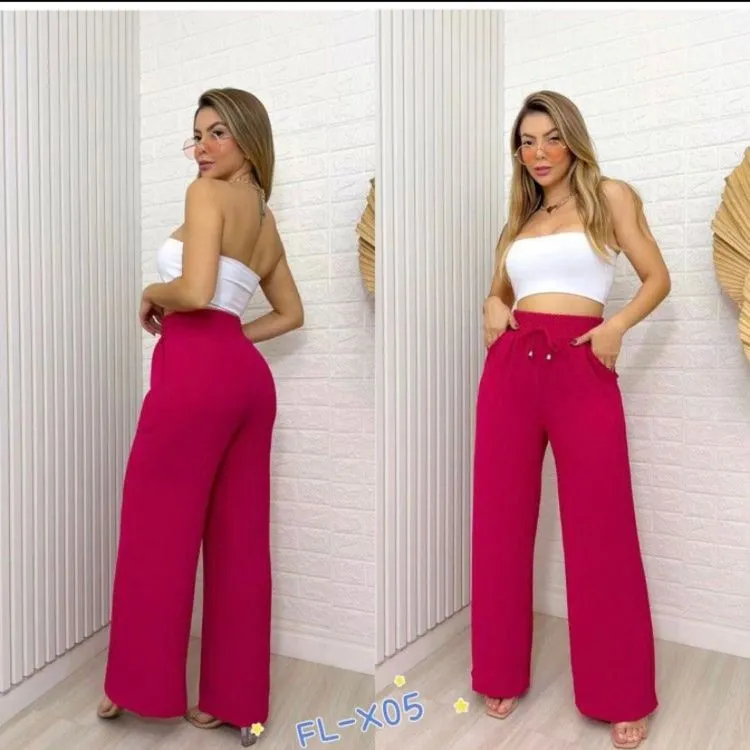 Calça pantalona duna moda feminina