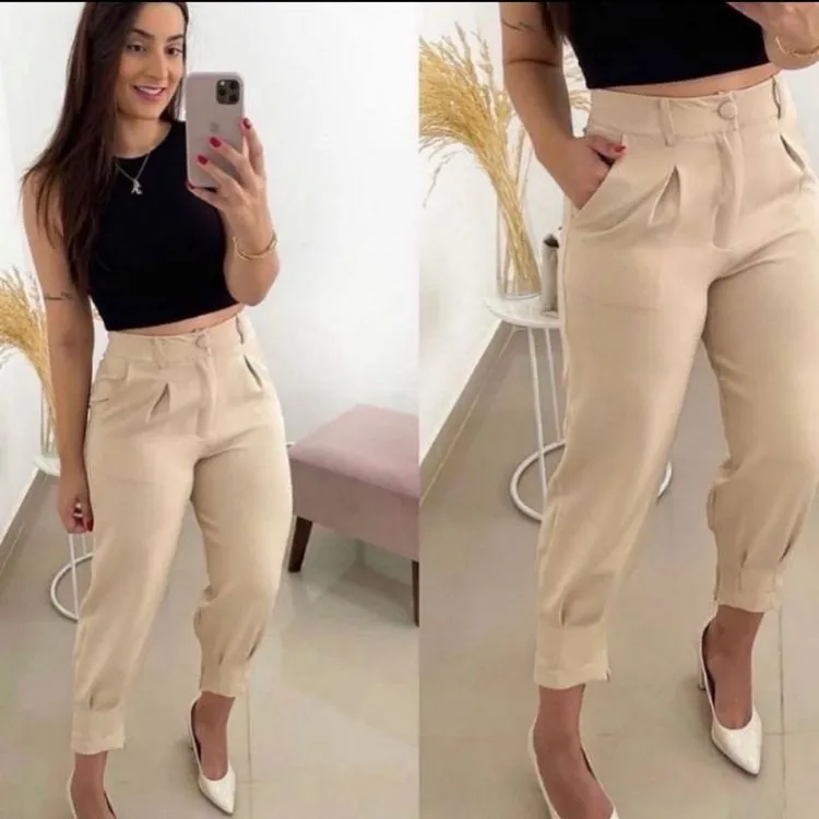 Calça alfaiataria moda feminina