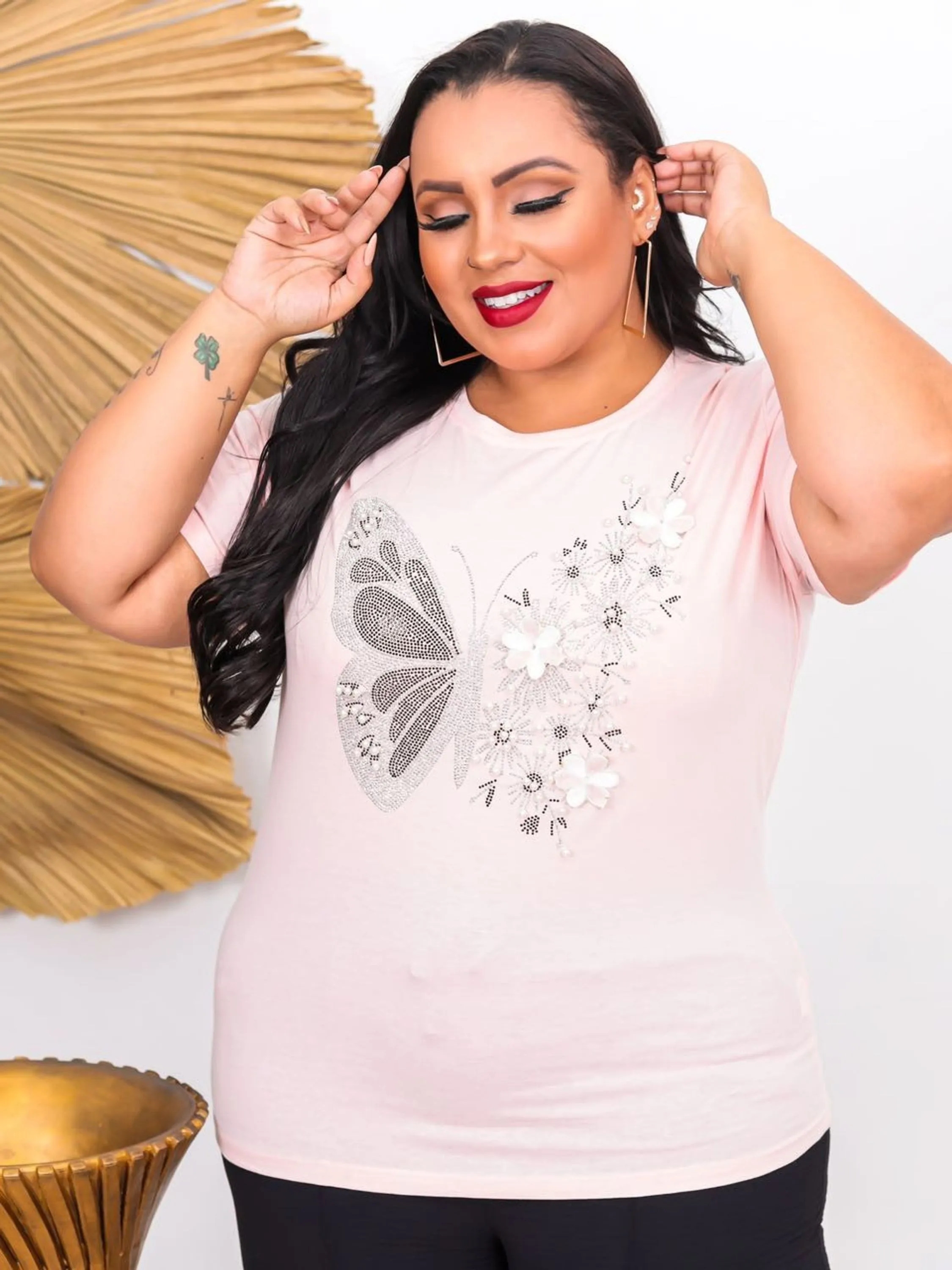 Blusa de plus size moda feminina