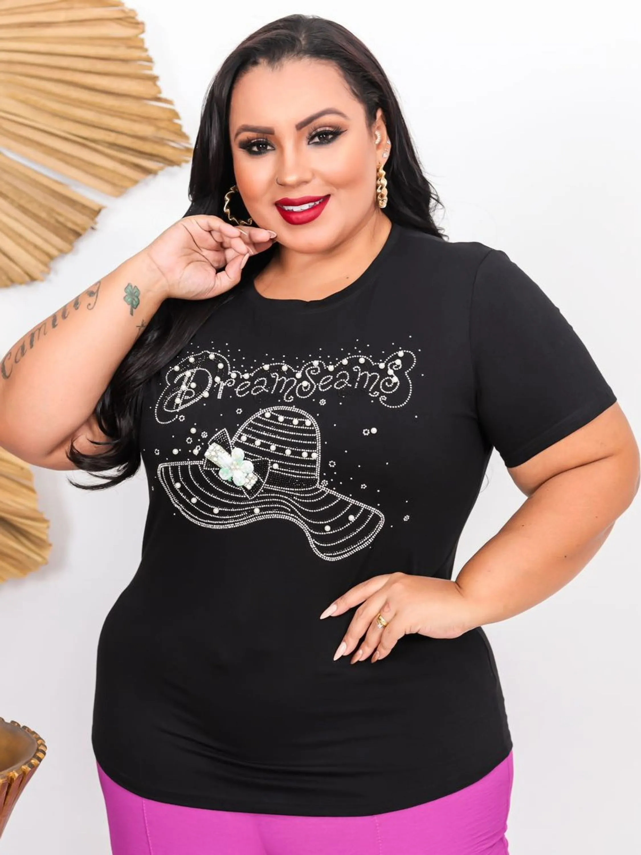 Blusa plus moda feminina