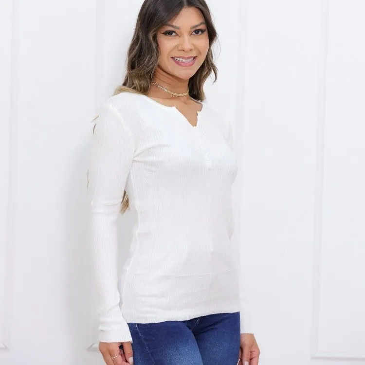 blusa manga longo de lã moda feminina