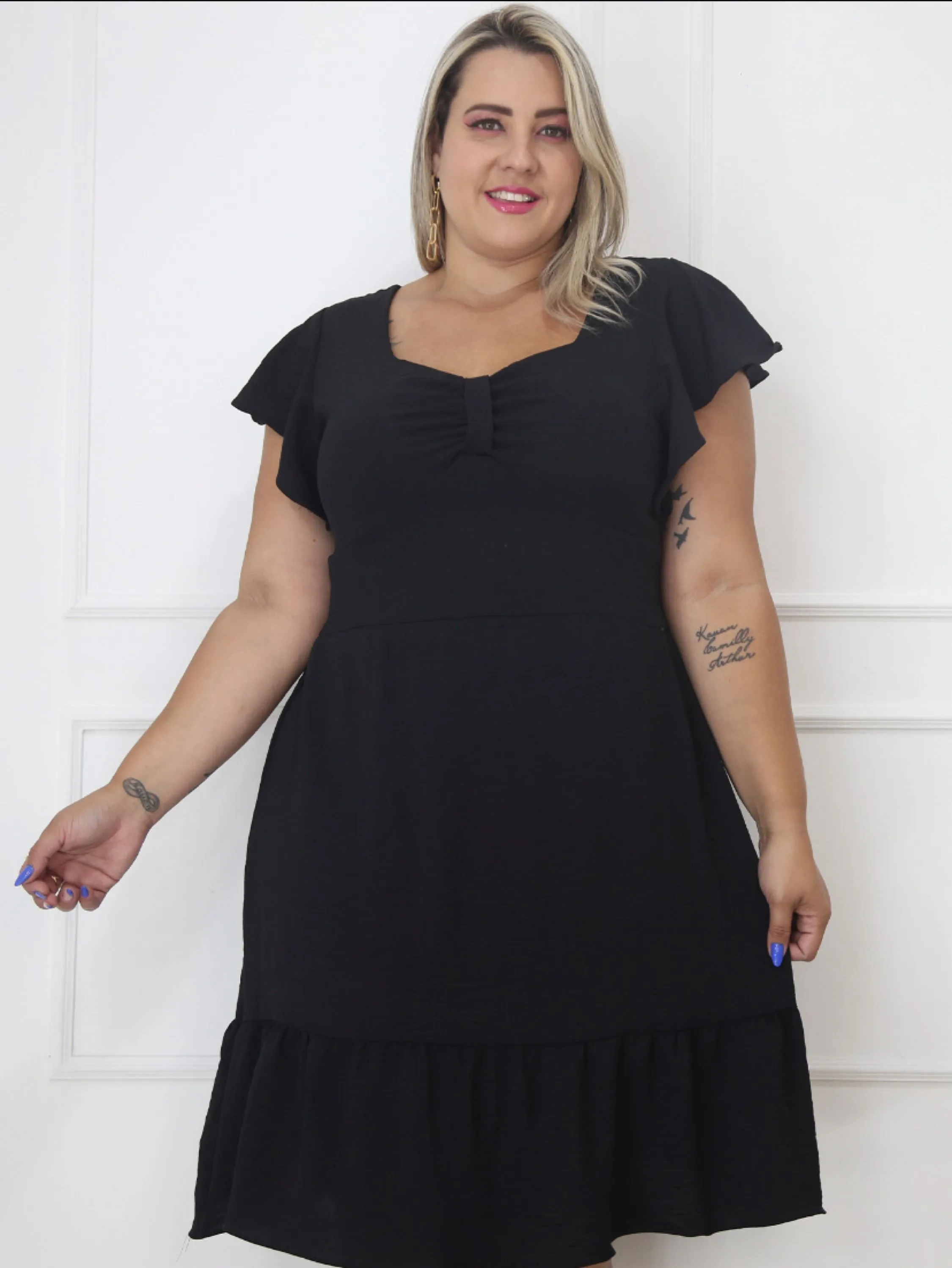 Vestido plus size de duna moda feminina