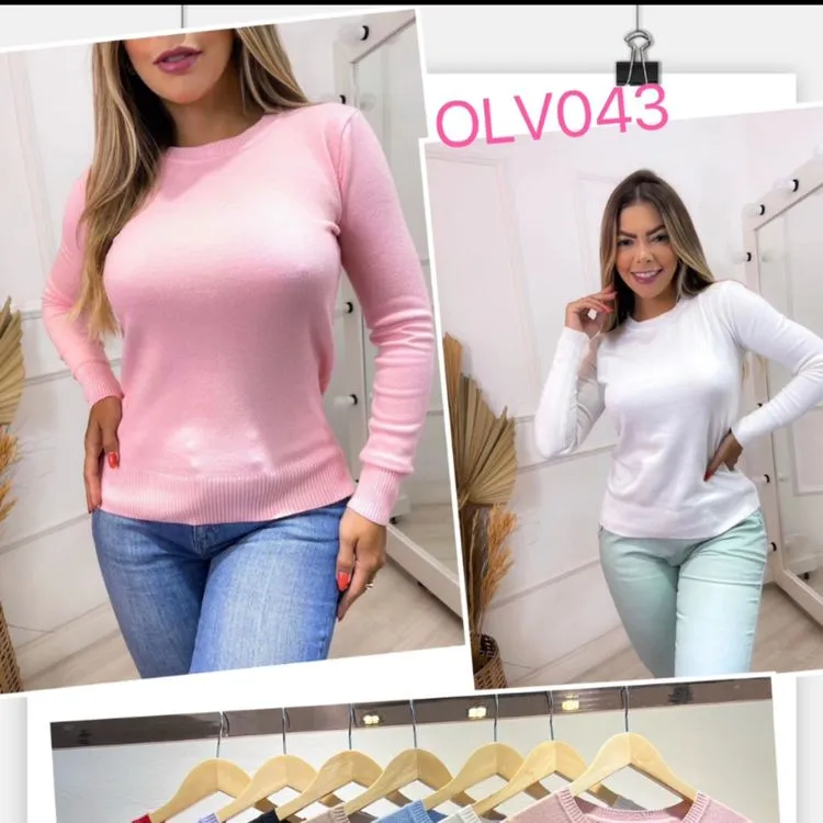 Blusa canelado coleção nova moda feminina