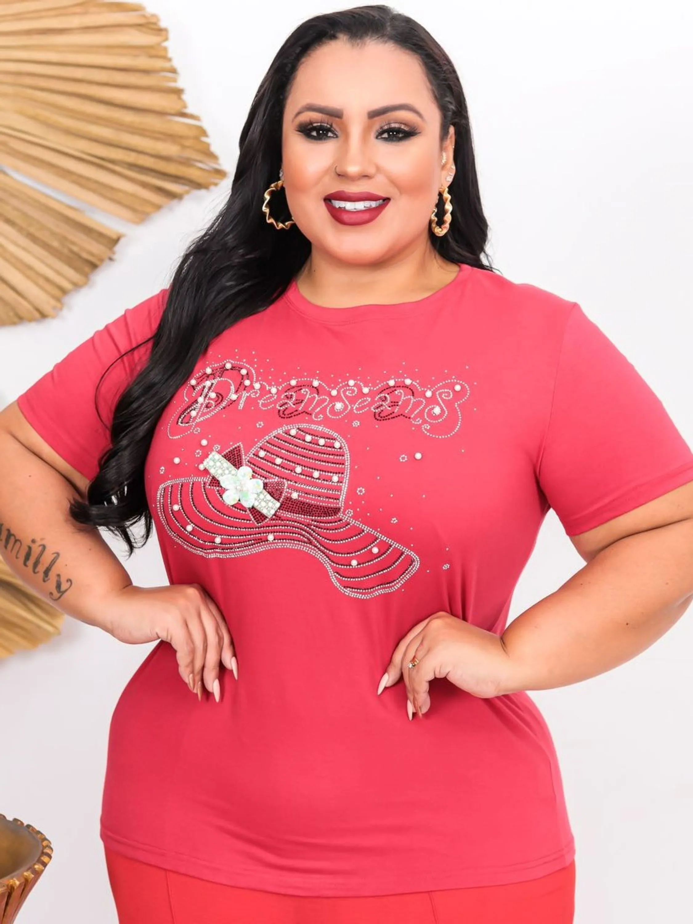 Blusa plus size moda feminina