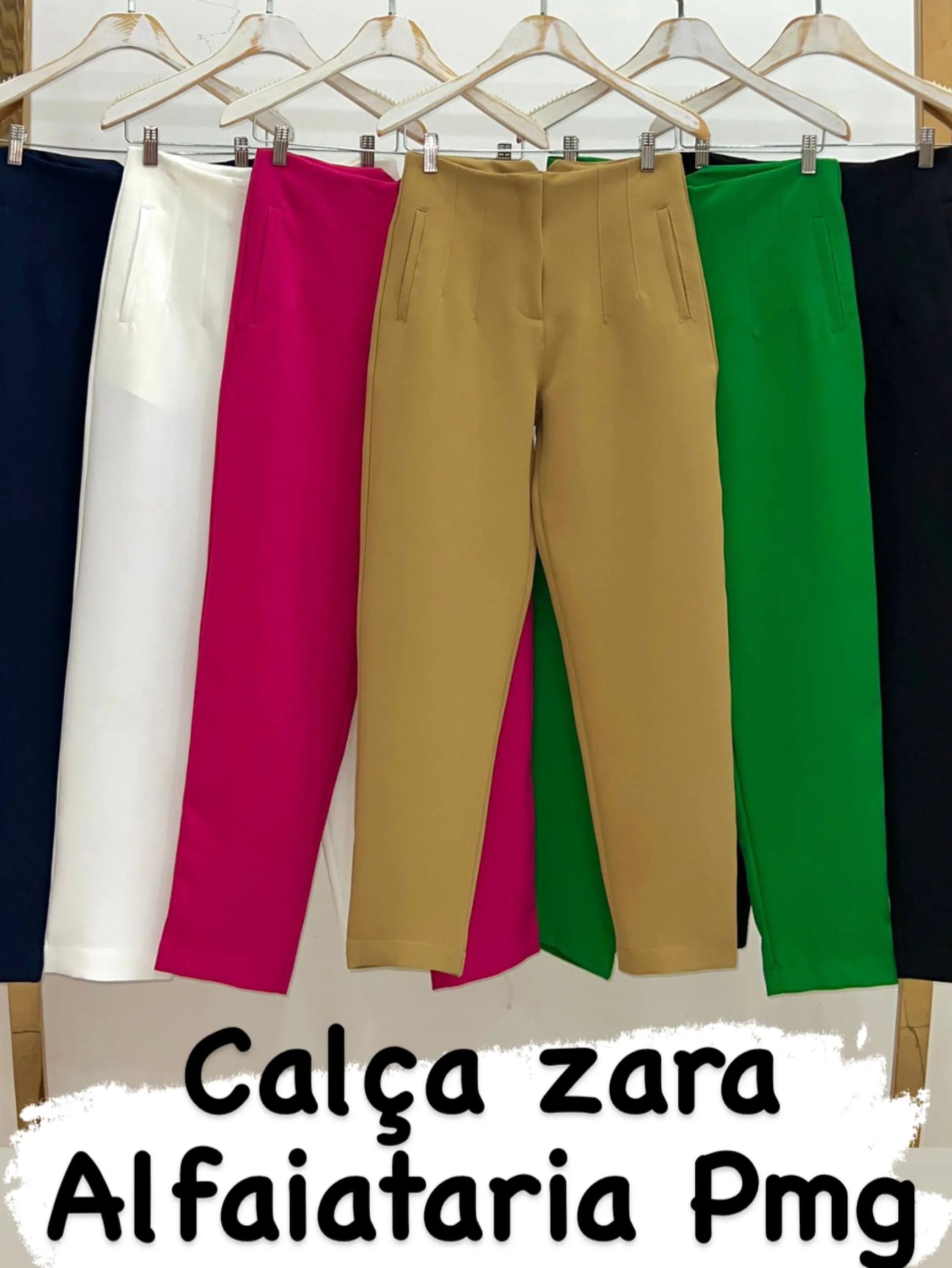 Calça de alfaiataria panpan fashion feminina