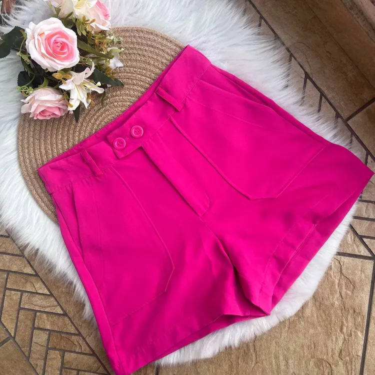 Short alfaiataria panpan fashion feminina