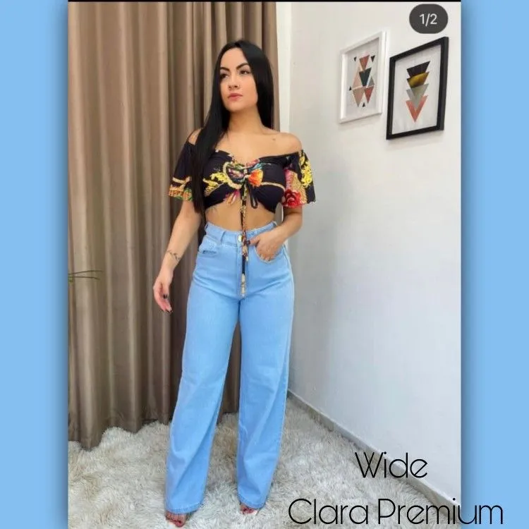 Wide leg Clara premium ( tecido grossinho)