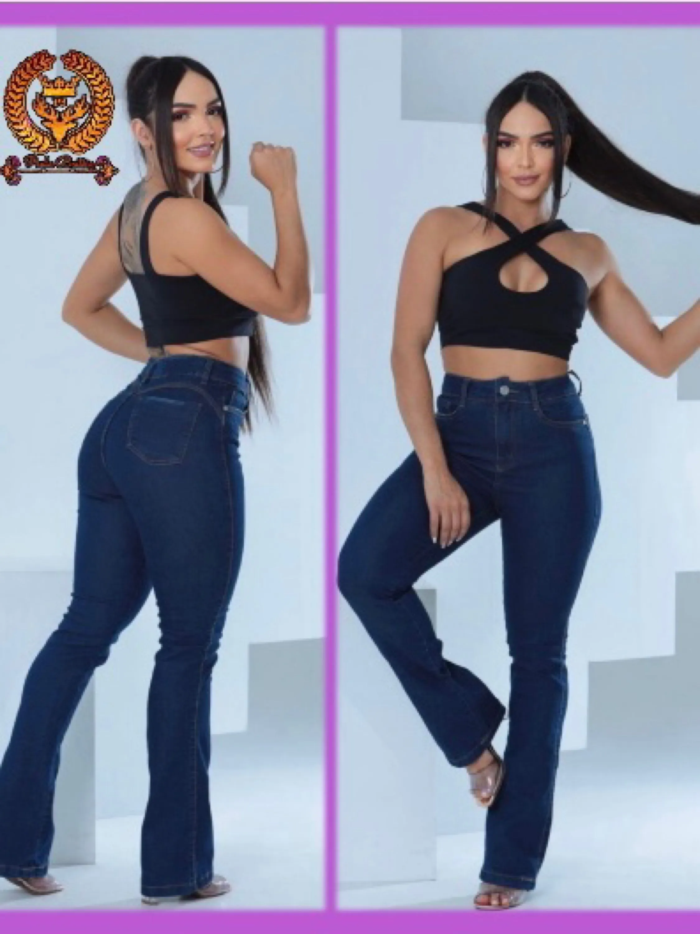 Calça flare jeans com lycra Paul_a_beatri_z_jeans