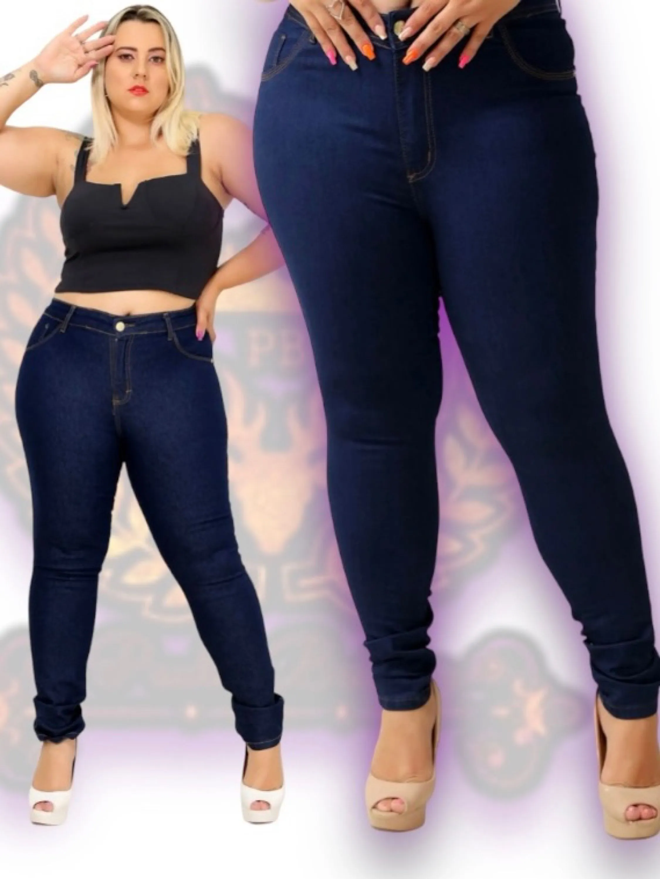 Plus size jeans skinny feminina paul_a_beatri_z_jeans cod (69)