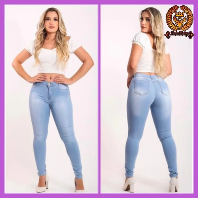 Calça jeans feminina skinny com lycra  paul_a_beatri_z_jeans