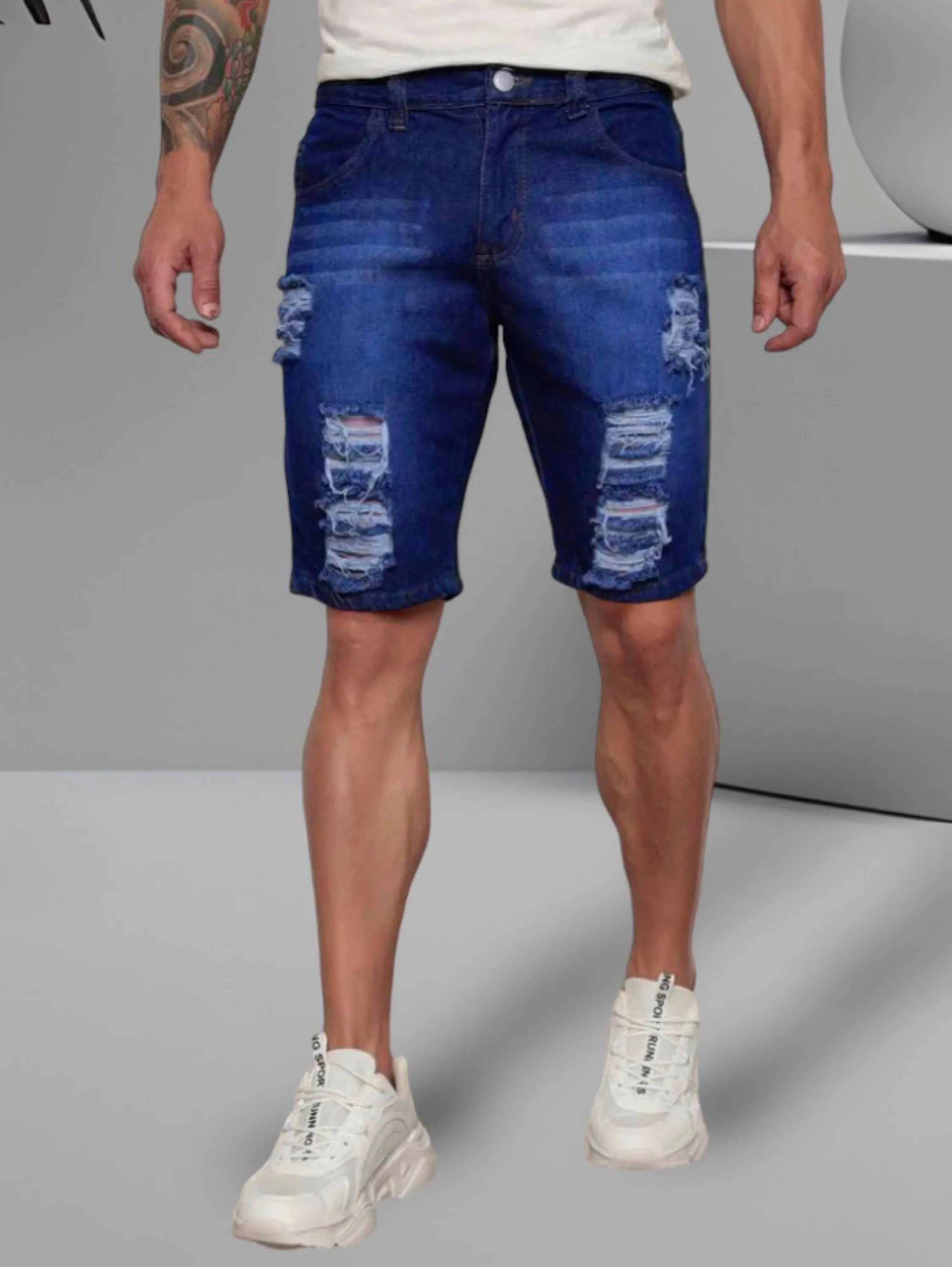 Bermuda masculina jeans  paul_a_beatri_z_jeans