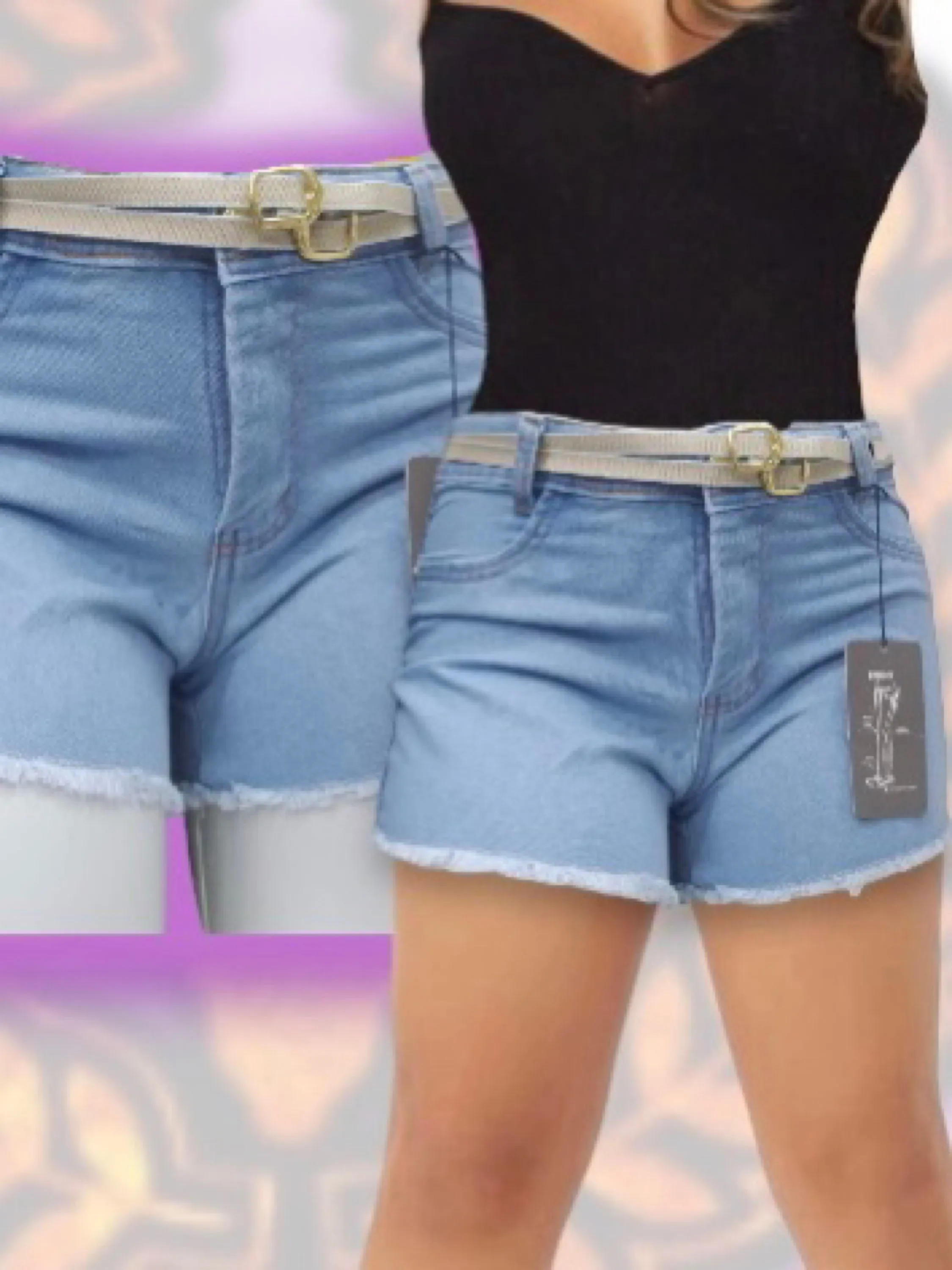 Short jeans feminino  paul_a_beatri_z_jeans