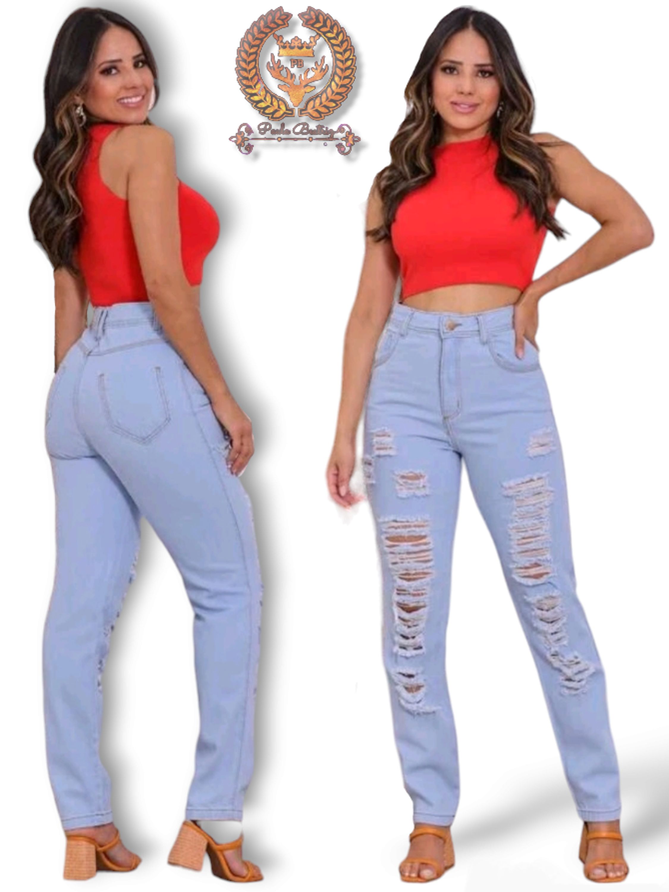 Calça mom jeans feminina  paul_a_beatri_z_jeans