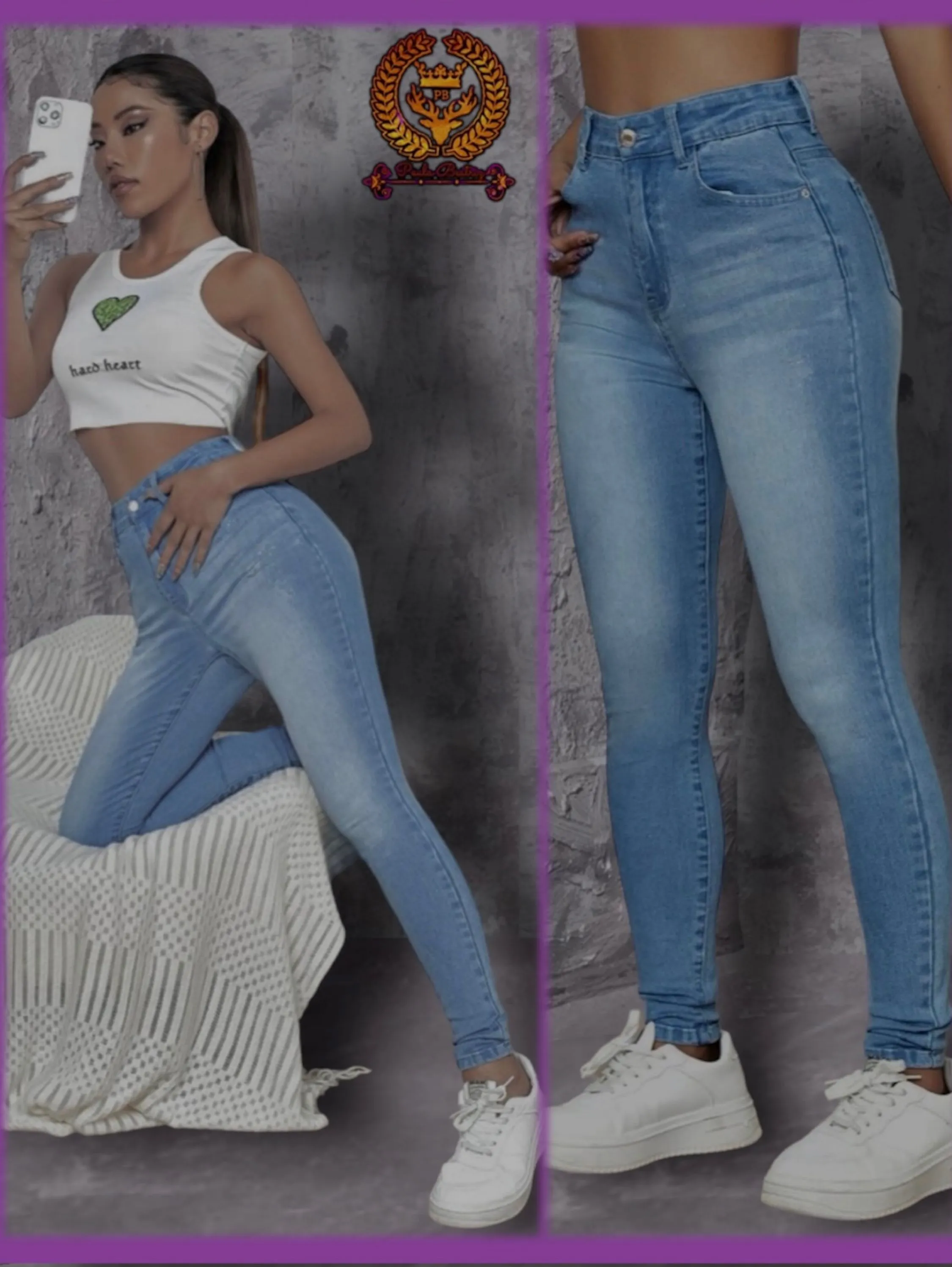 Calça jeans skinny feminina com lycra fabricante Paul_a_beatri_z_jeans