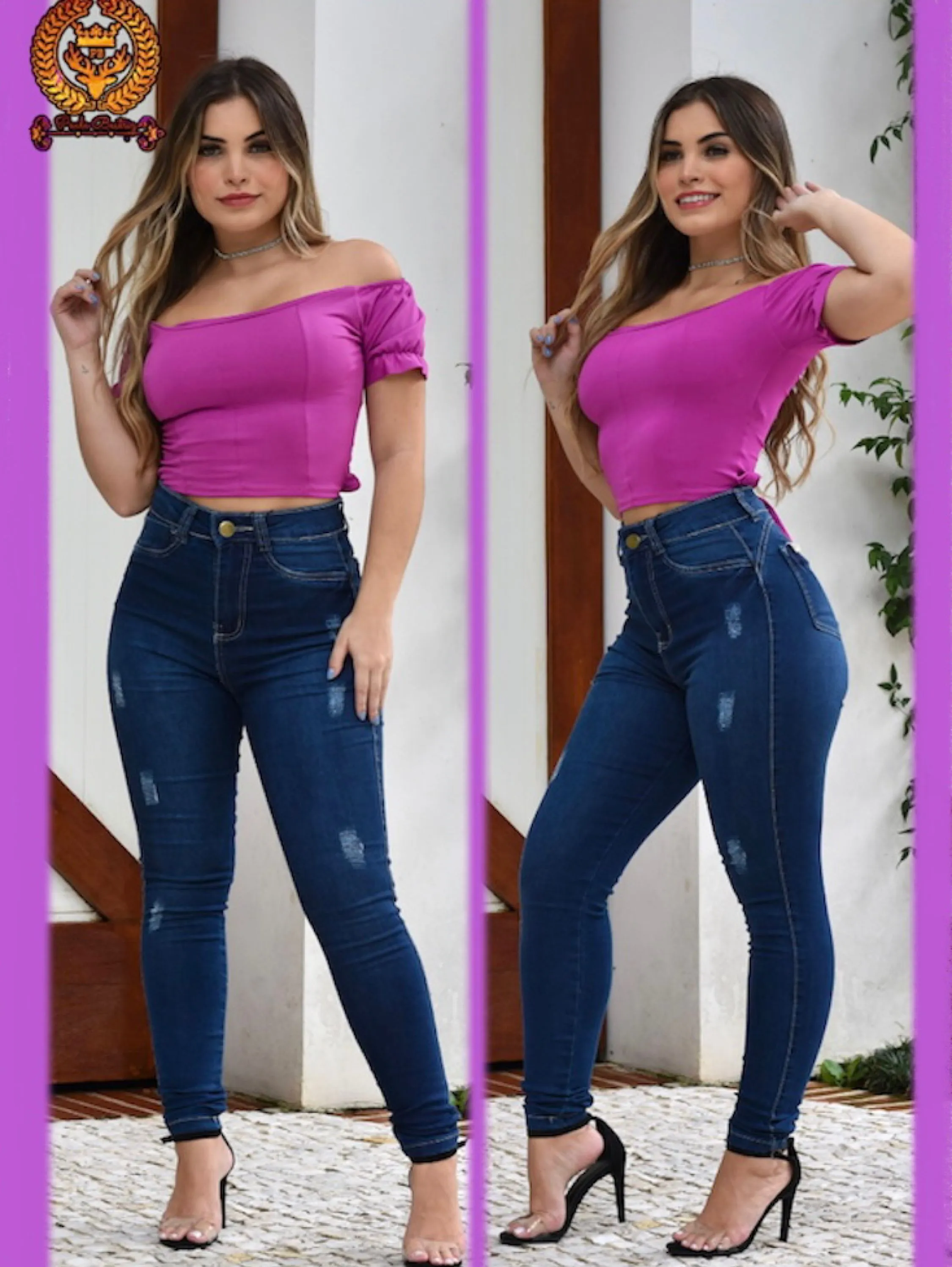 Calça jeans skinny feminina com lycra fabricante Paul_a_beatri_z_jeans