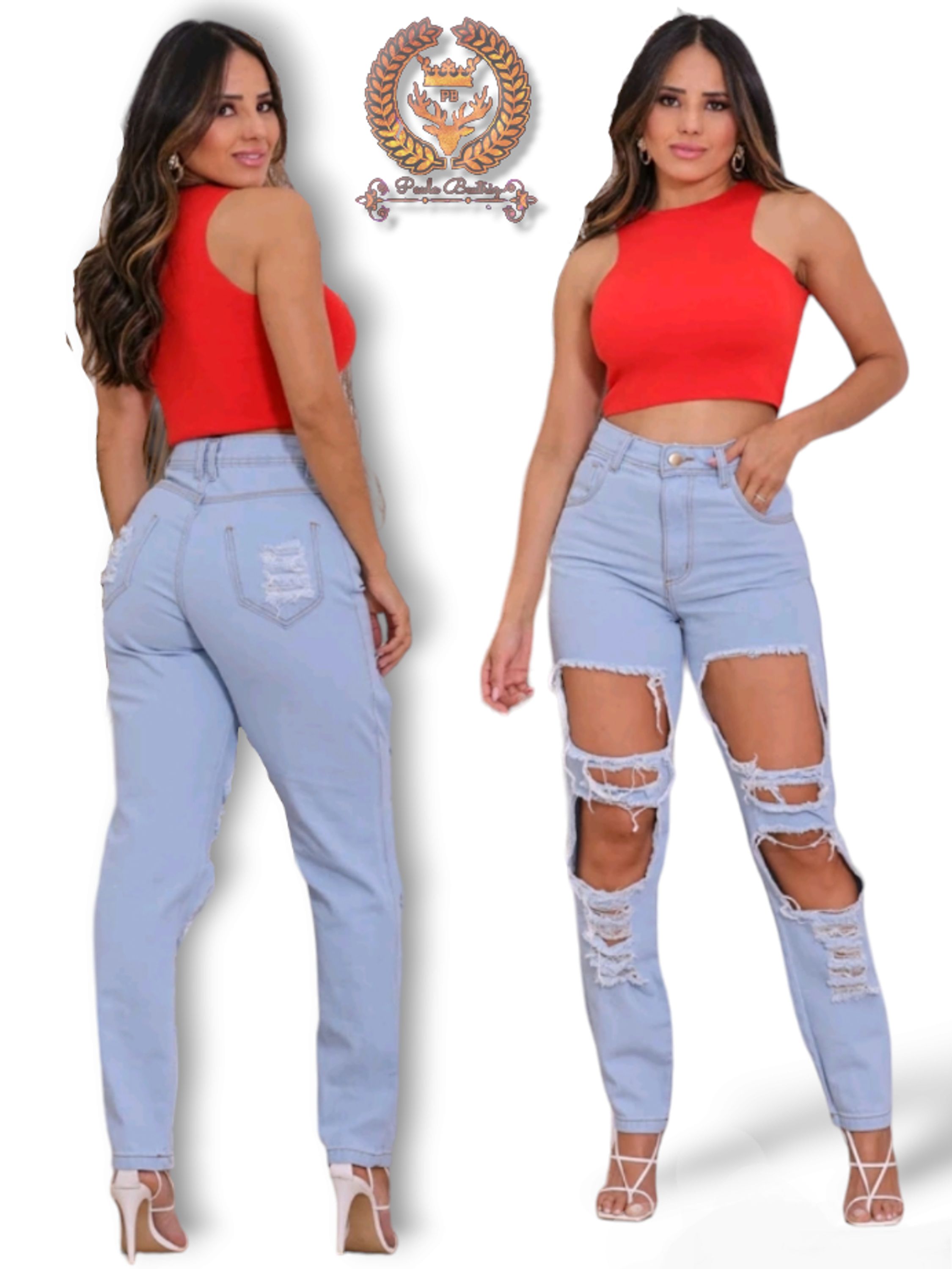 Calça mom jeans feminina  paul_a_beatri_z_jeans