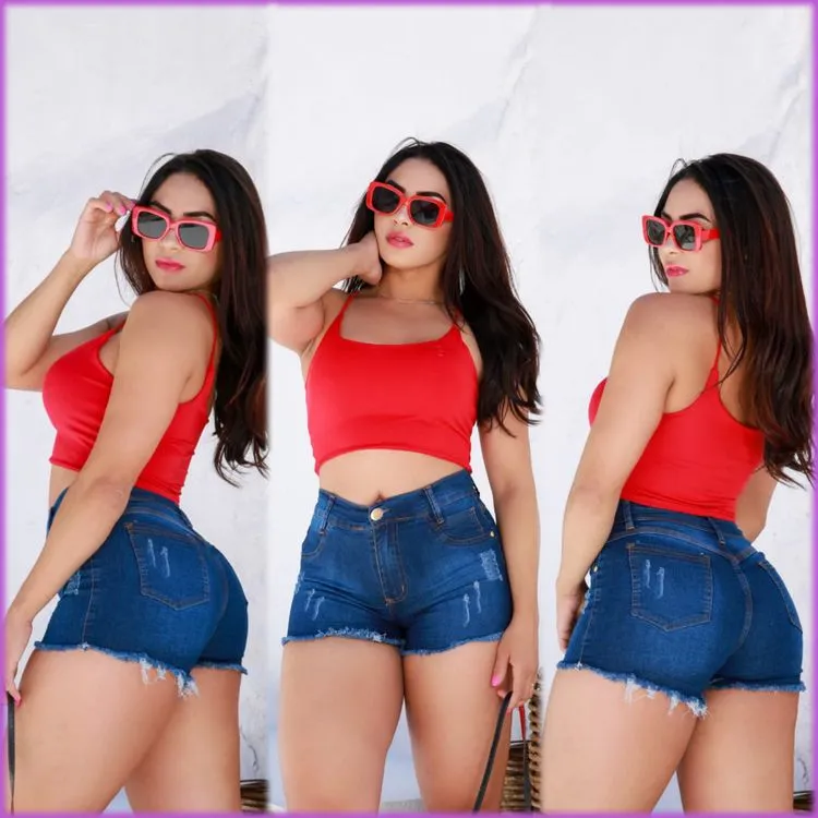 Short jeans feminina com lycra  (2%) Paul_a_Beatri_z_jeans