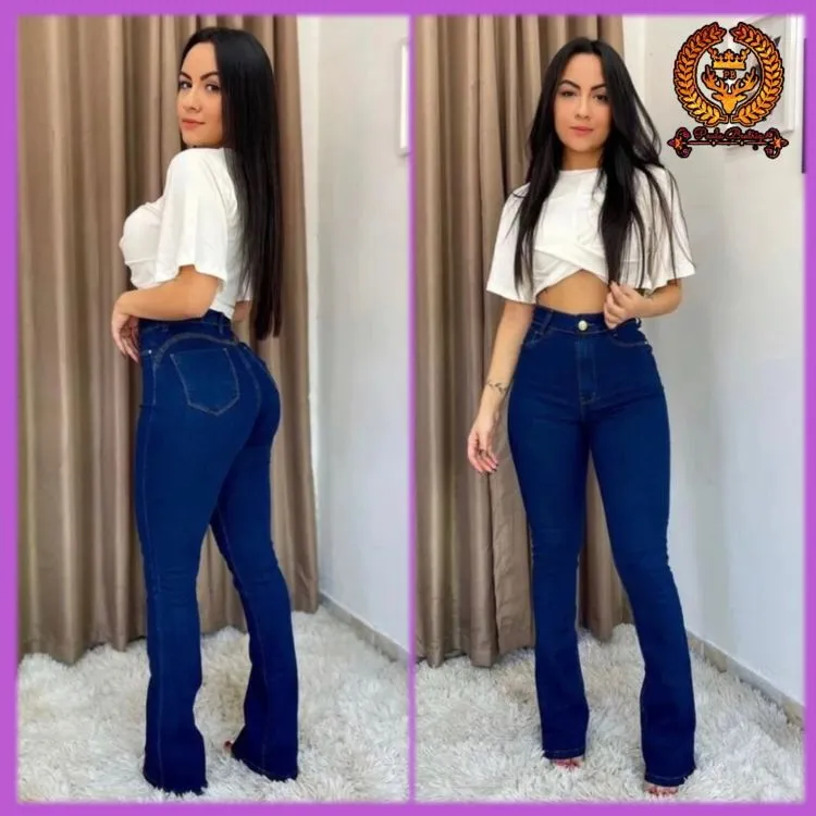 Calça flare jeans com lycra Paul_a_beatri_z_jeans