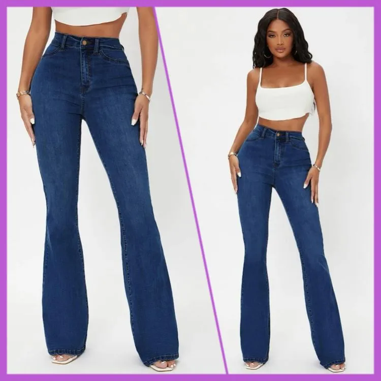 Calça flare jeans com lycra Paul_a_beatri_z_jeans