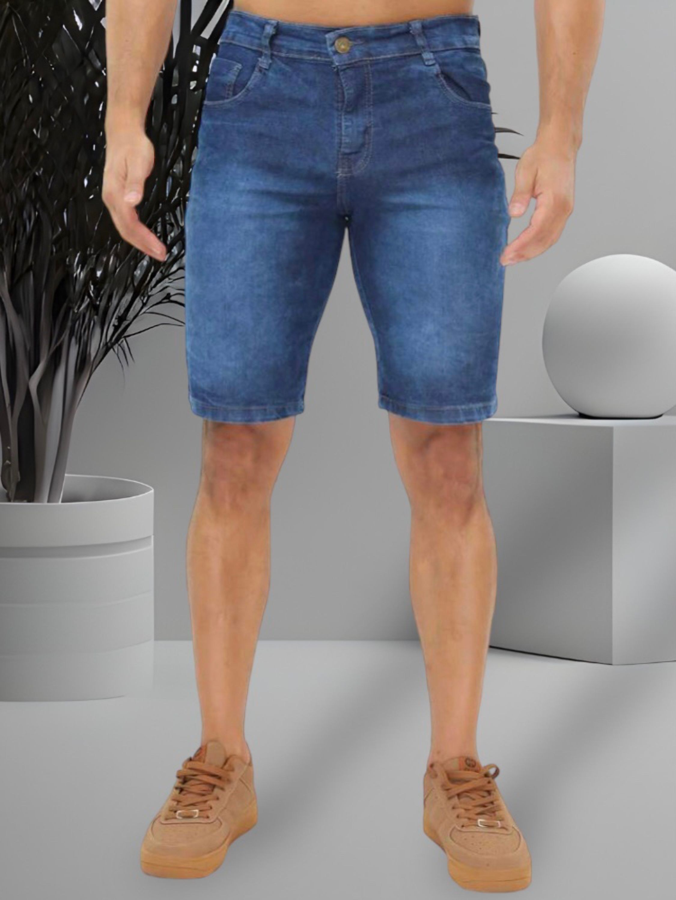 Bermuda masculina jeans paul_a_beatri_z_jeans