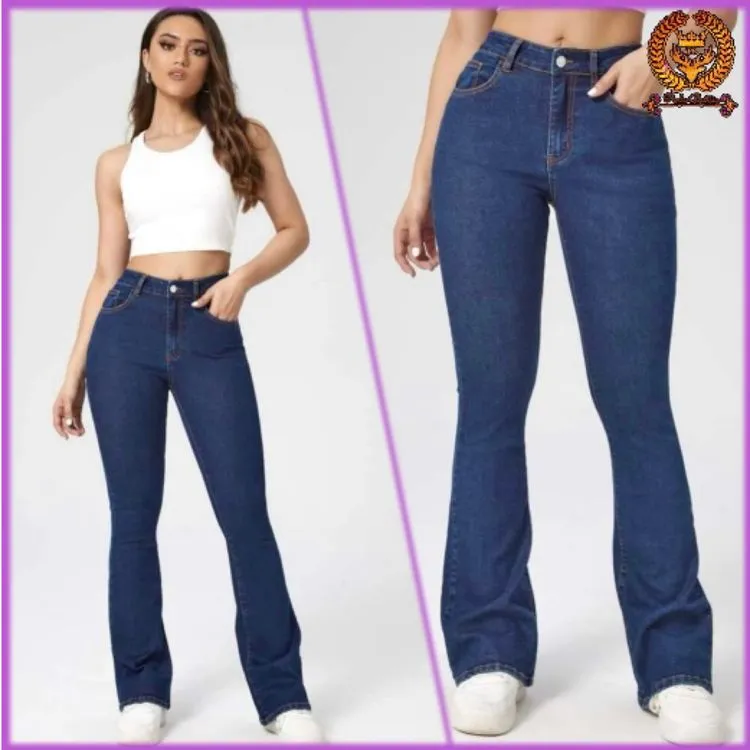 Calça flare jeans com lycra Paul_a_beatri_z_jeans