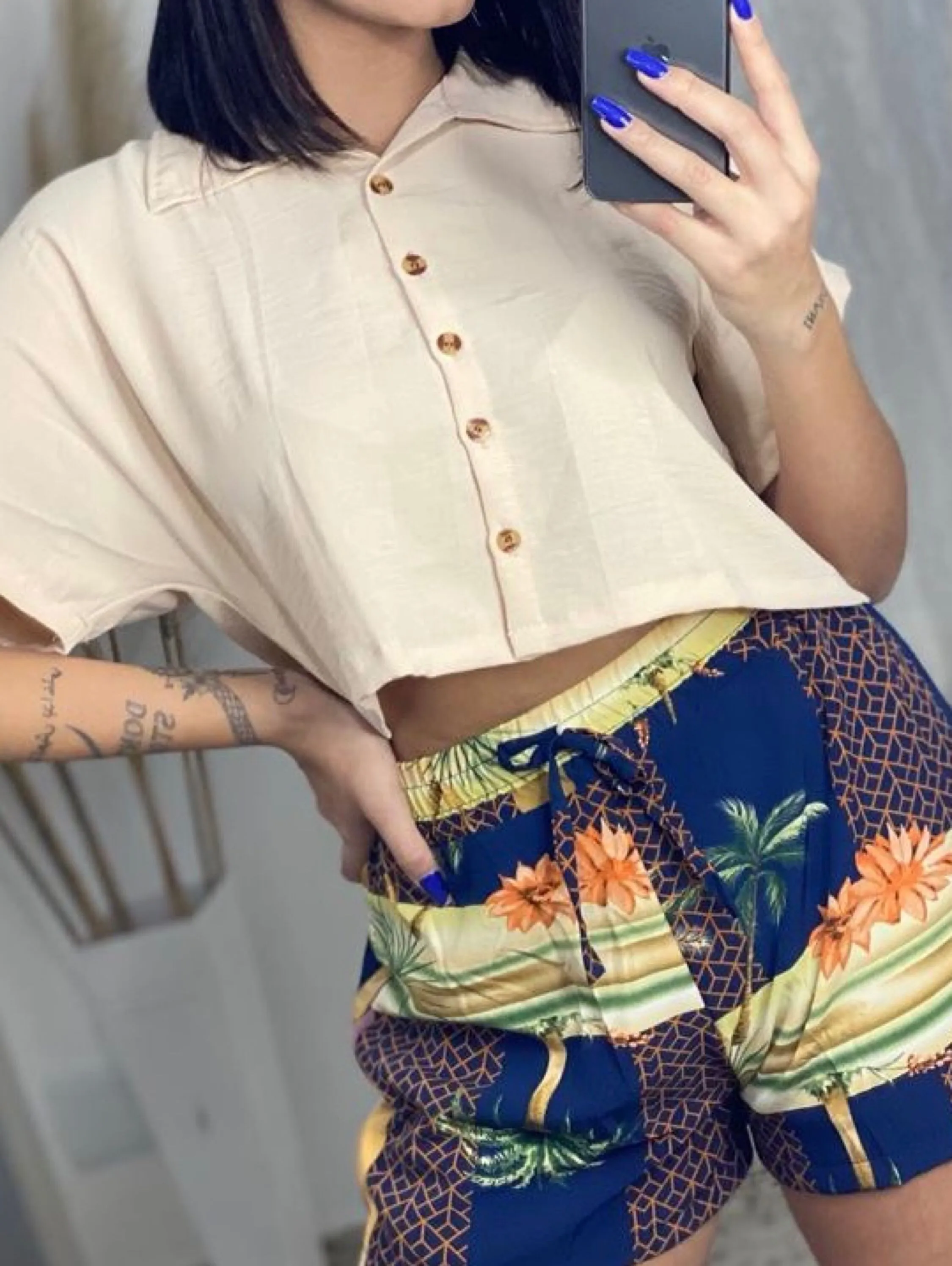 Camisa Cropped duna Pedro ji