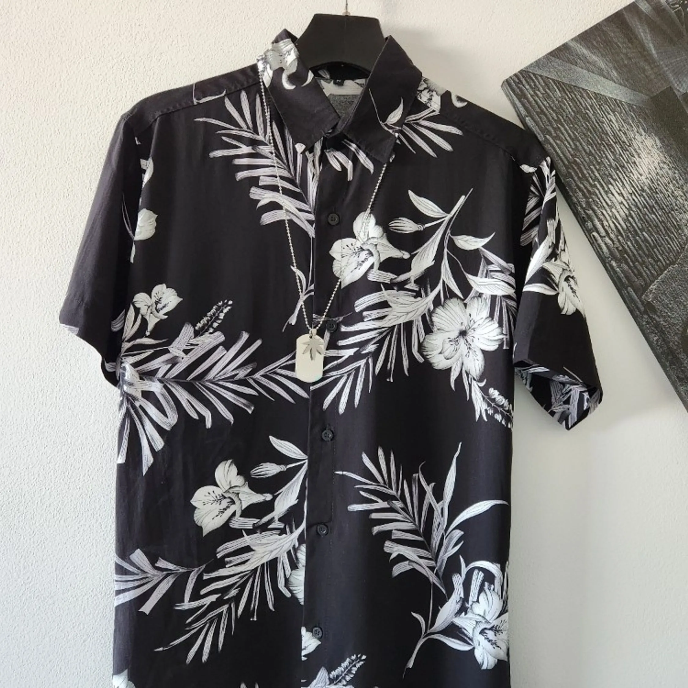 Camisa floral havia na praia verão masculino manga curtas