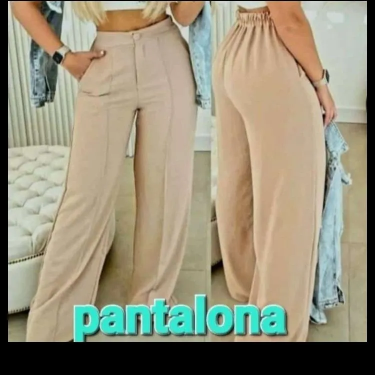 CALÇA PANTALONA ,COM FRISO NA FRENTE ,BOLSO ,BOTAO E ZIPER