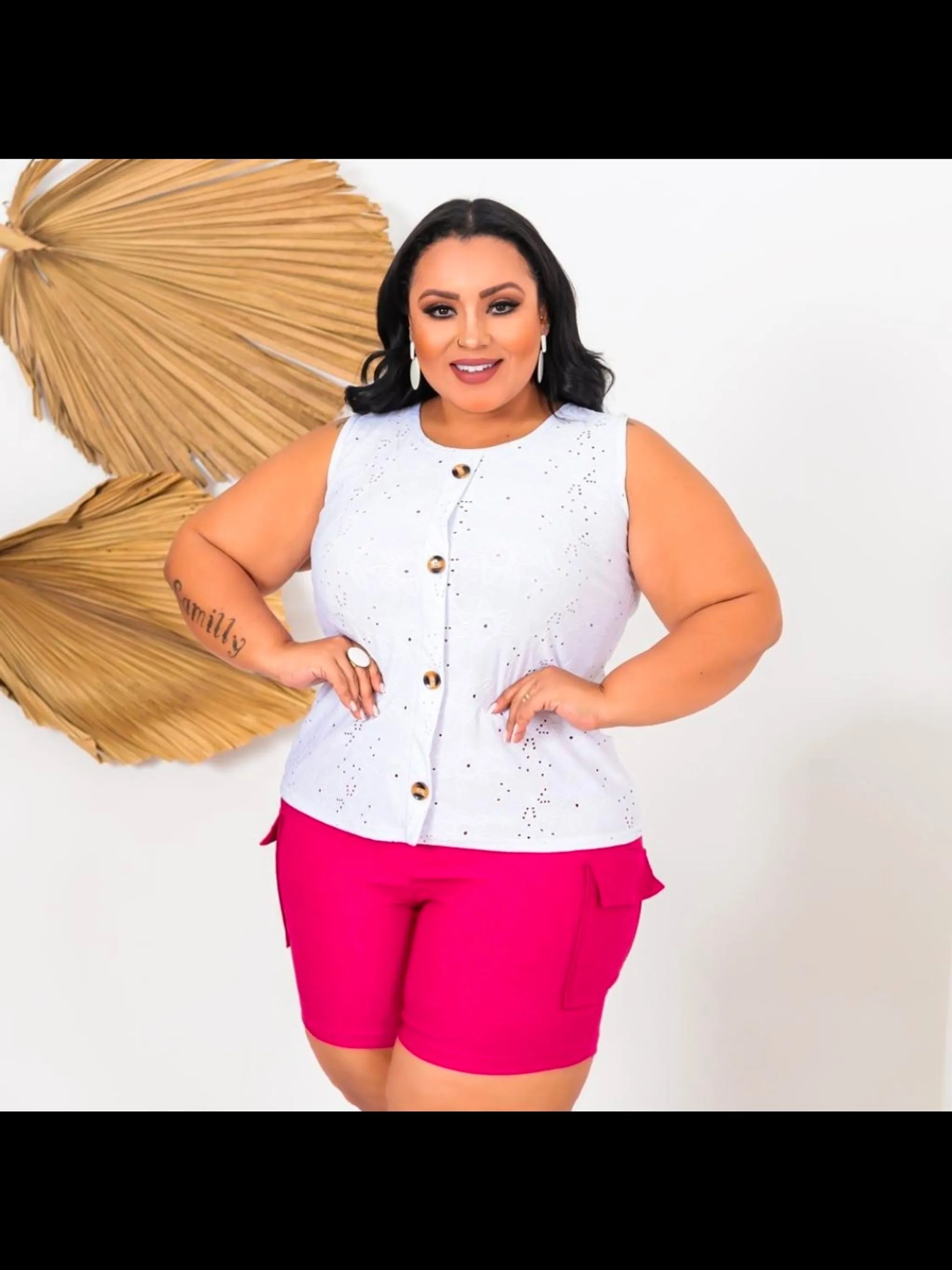 regata plus size lese pink girl