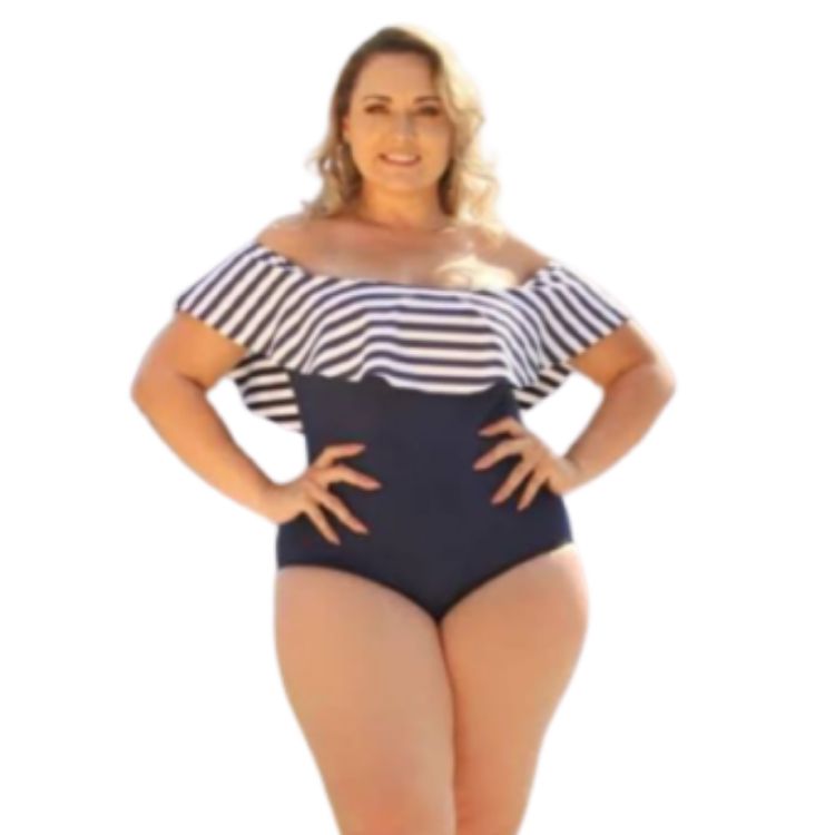 Maiô de babado Ciganinha Plus Size com Bojo