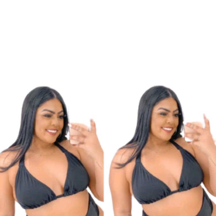 Parte Superior Top Biquíni Cortininha Plus Size