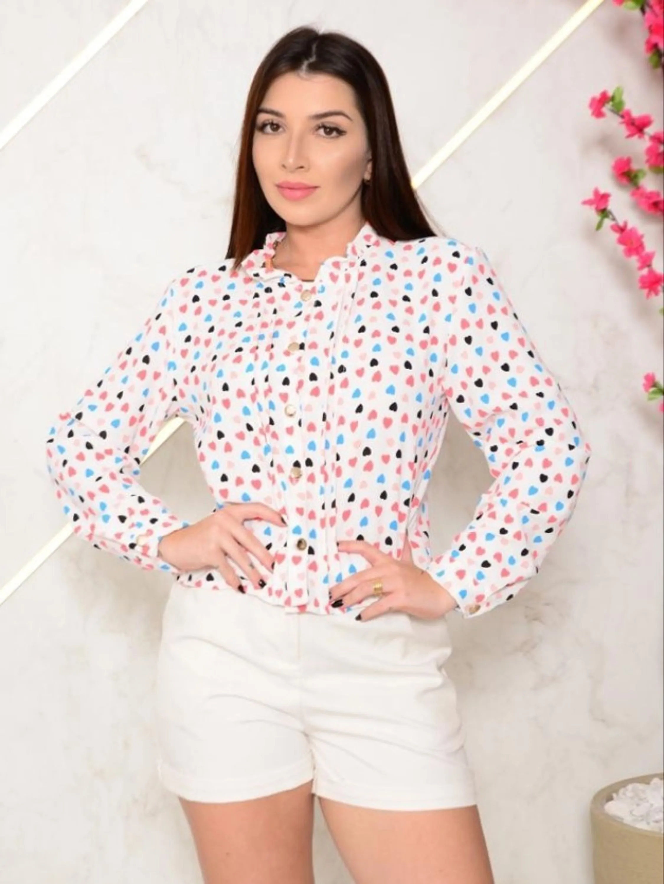 Camisa estampada luxo