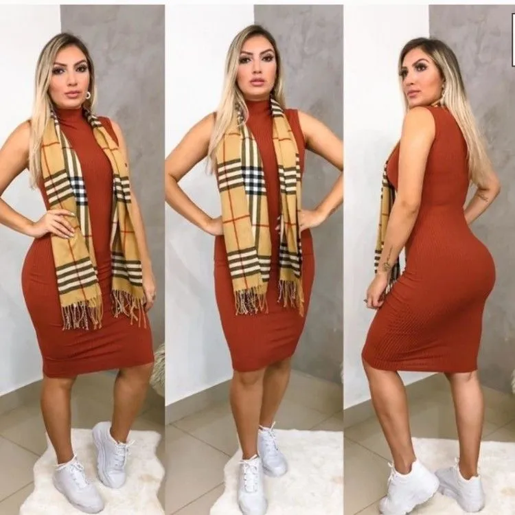 Vestido MIDI sem manga