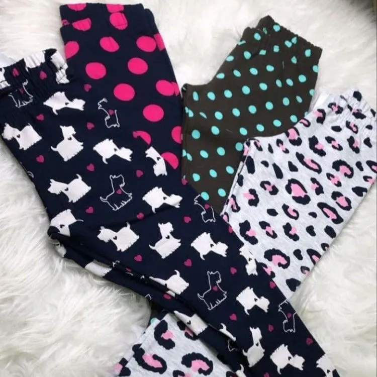 Calça legging estampada infantil