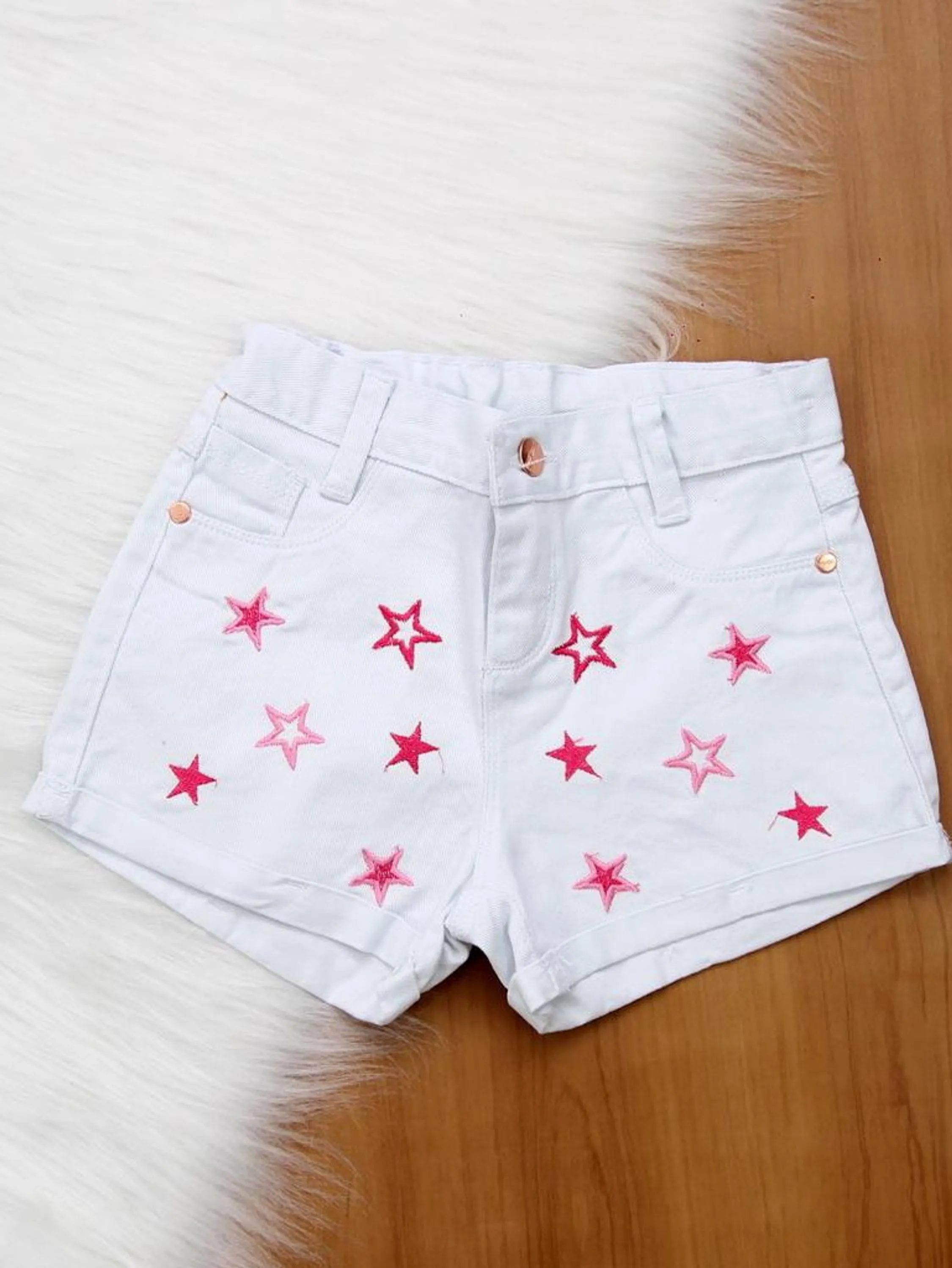 Short jeans bordado