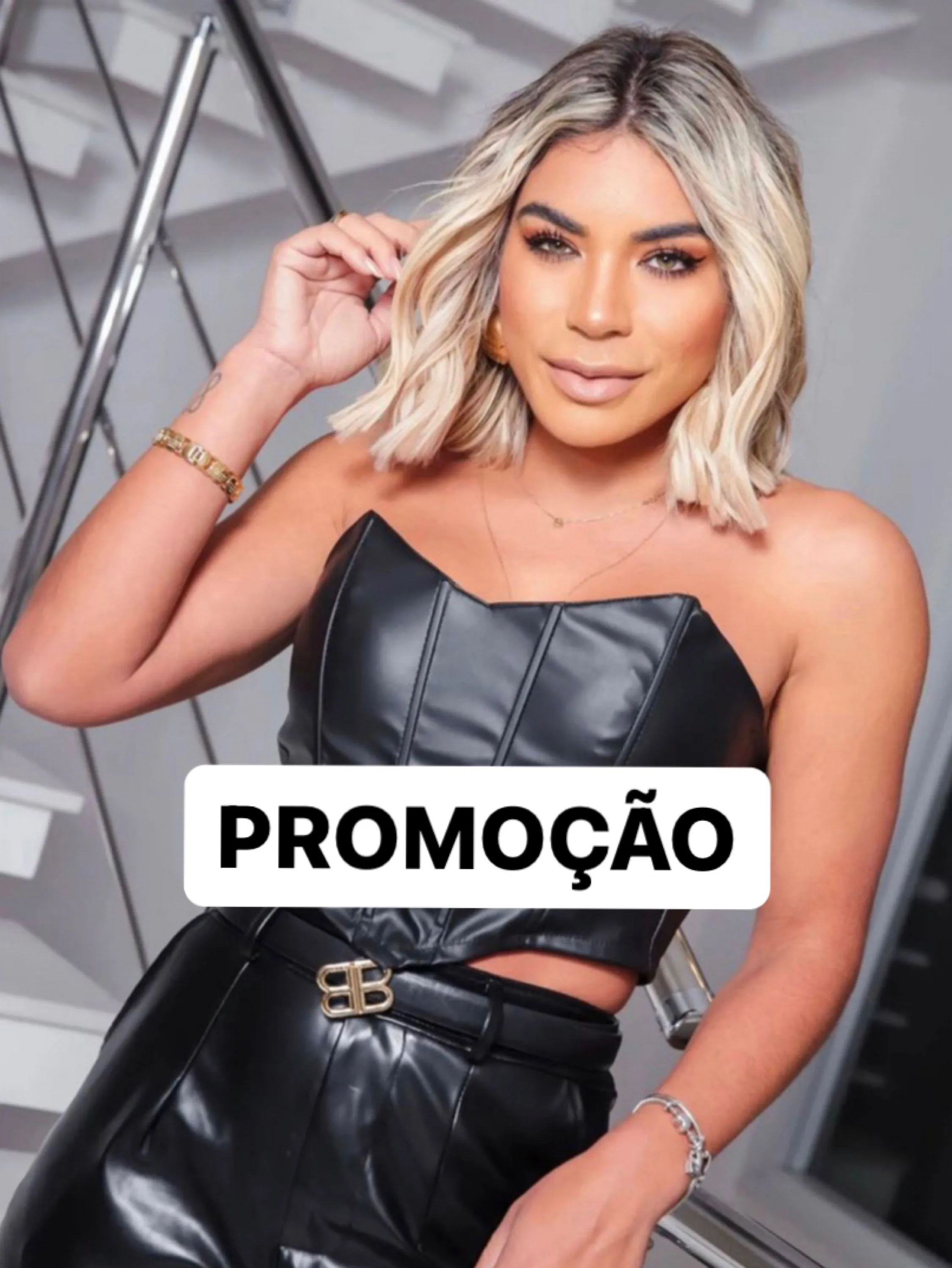 PROMOÇÃO ** CROPPED COURO LARISSA**