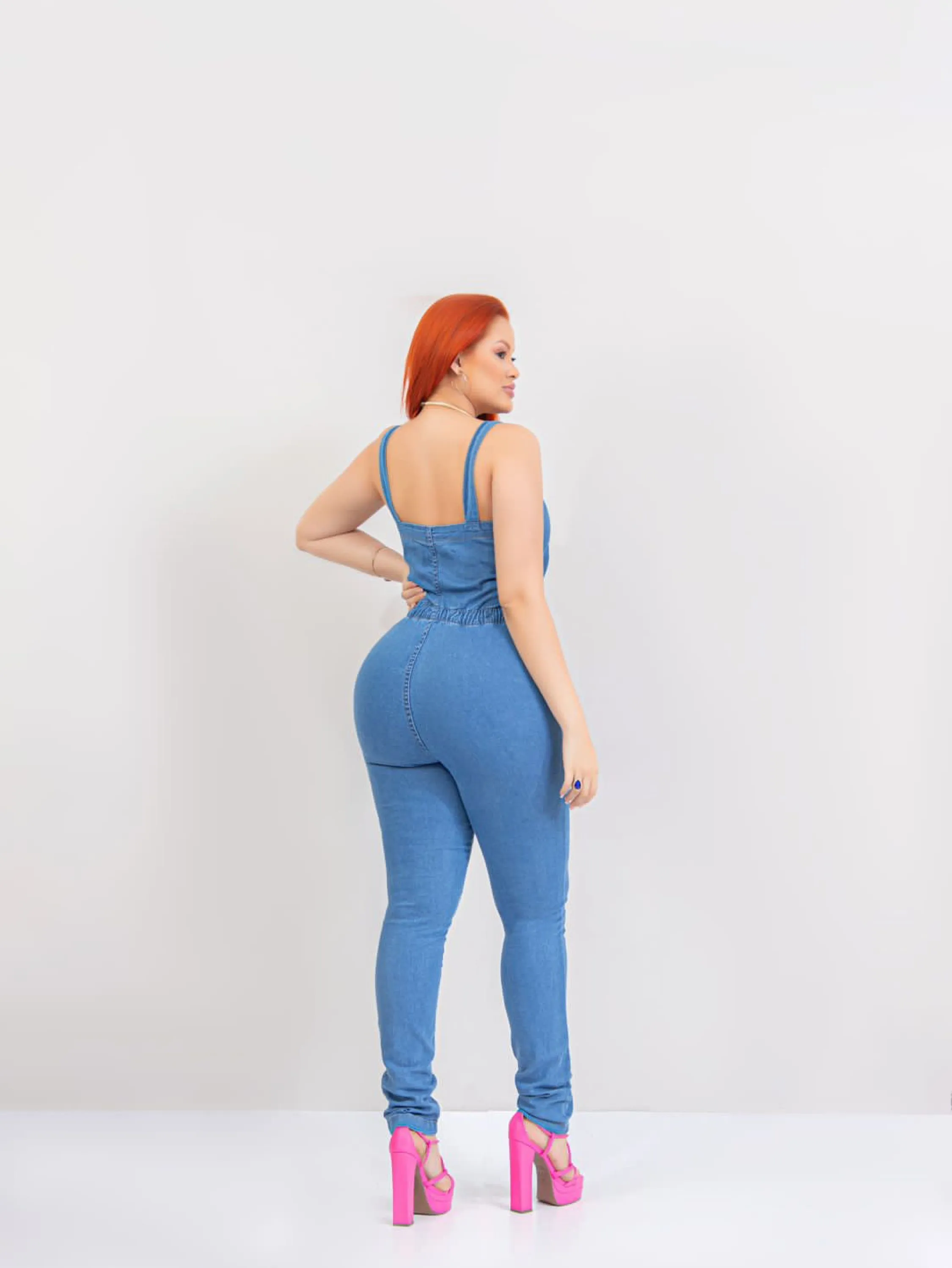 maco Macacão longo jeans lavagem clara - Q'chick Jeans | ZAX